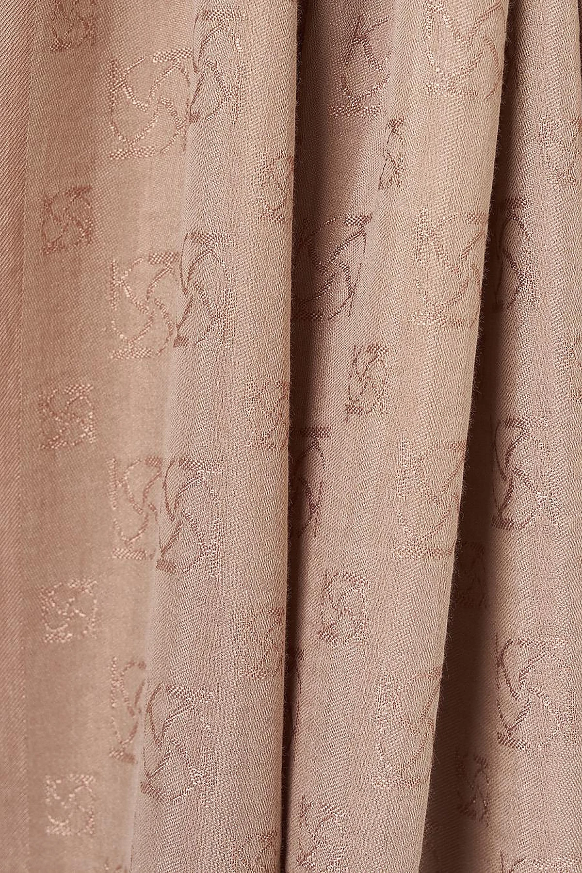 Monogram Pattern Lyocell Shawl Mink