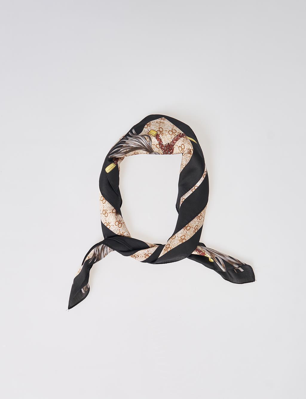 Ecru Rope Pattern Scarf