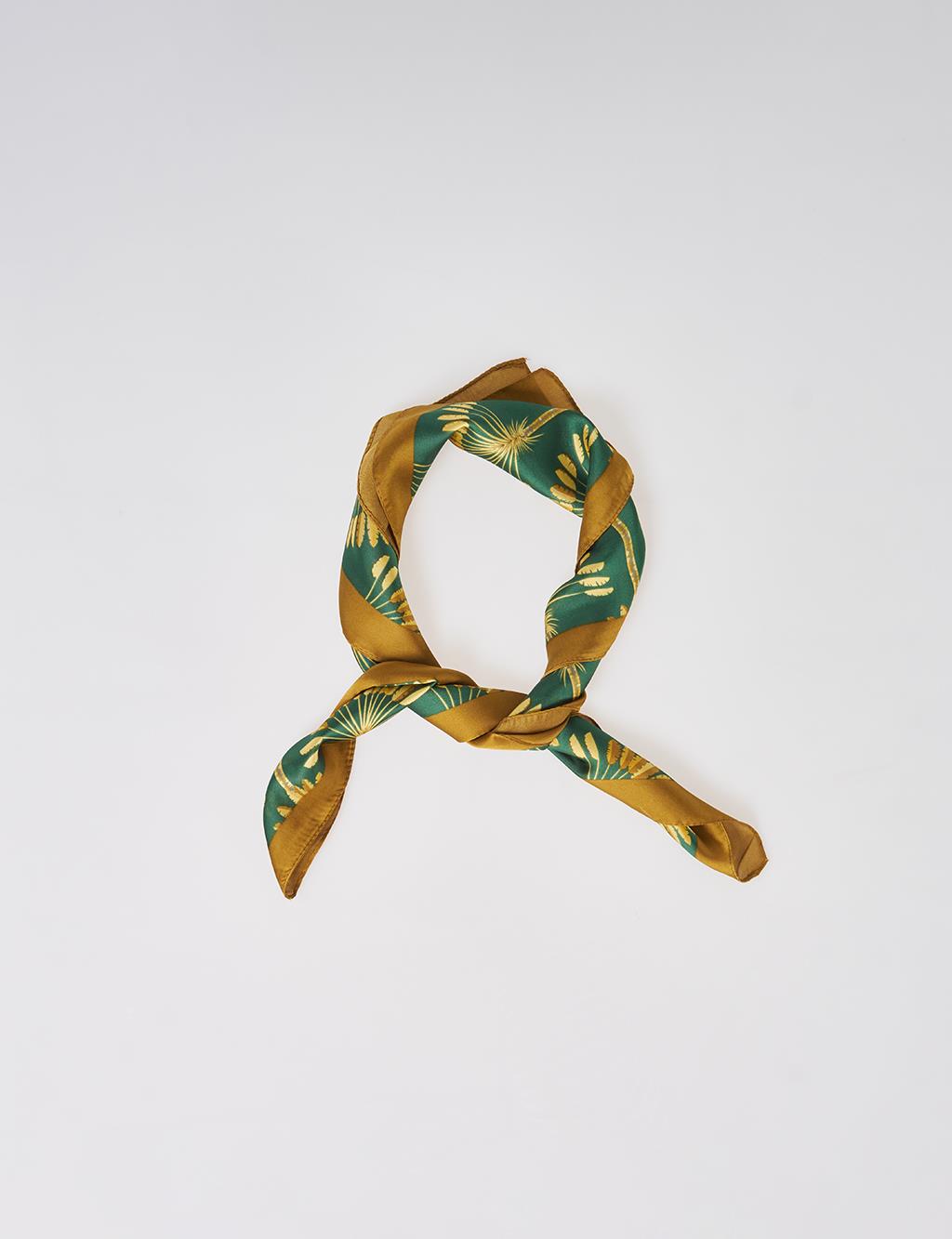 Emerald Palm Print Scarf