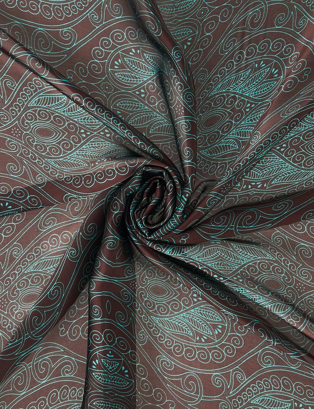 Spicy Brown Ethnic Pattern Scarf