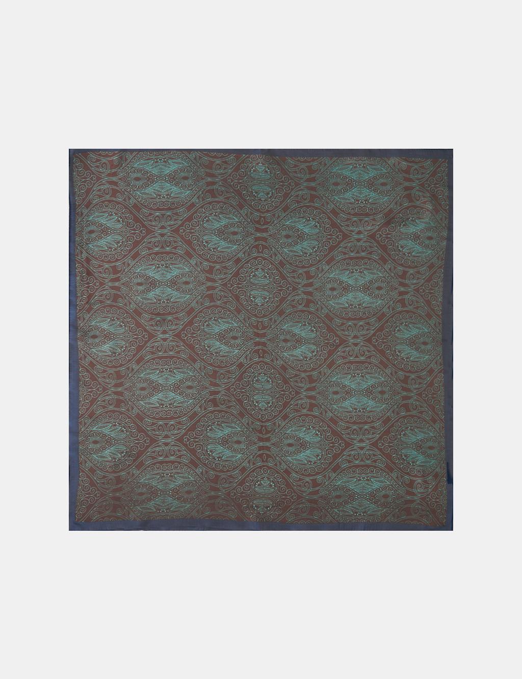 Spicy Brown Ethnic Pattern Scarf