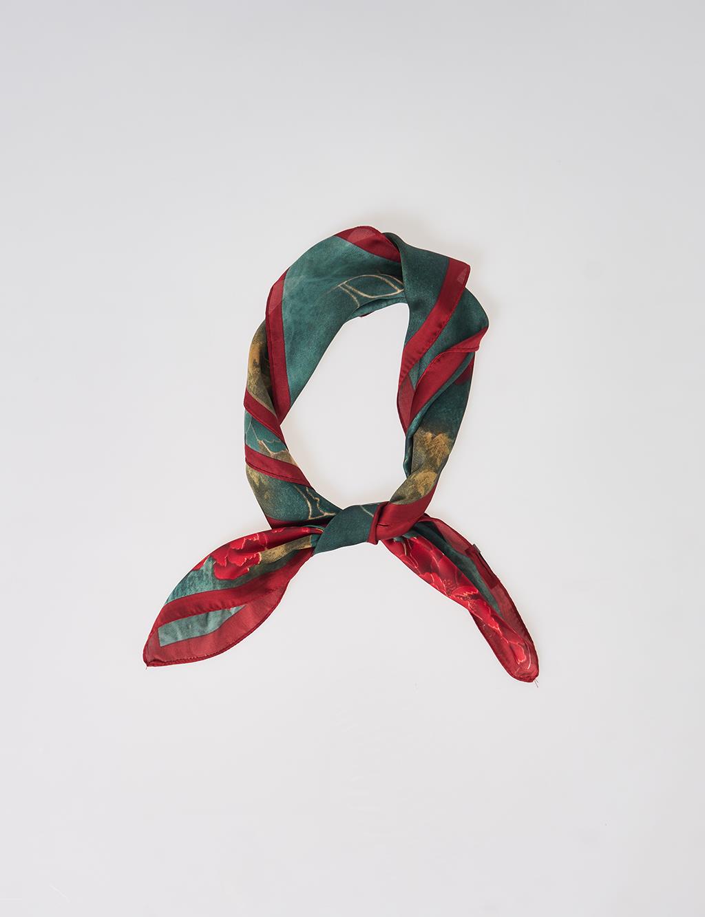 Petrol Green Shadow Effect Scarf