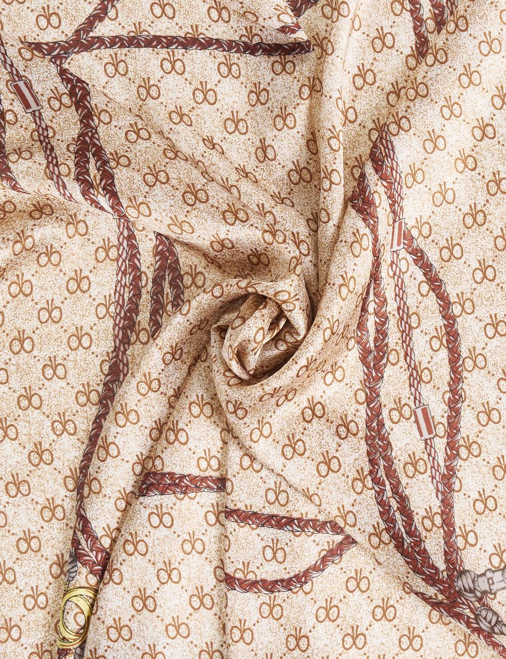 Ecru Rope Pattern Scarf