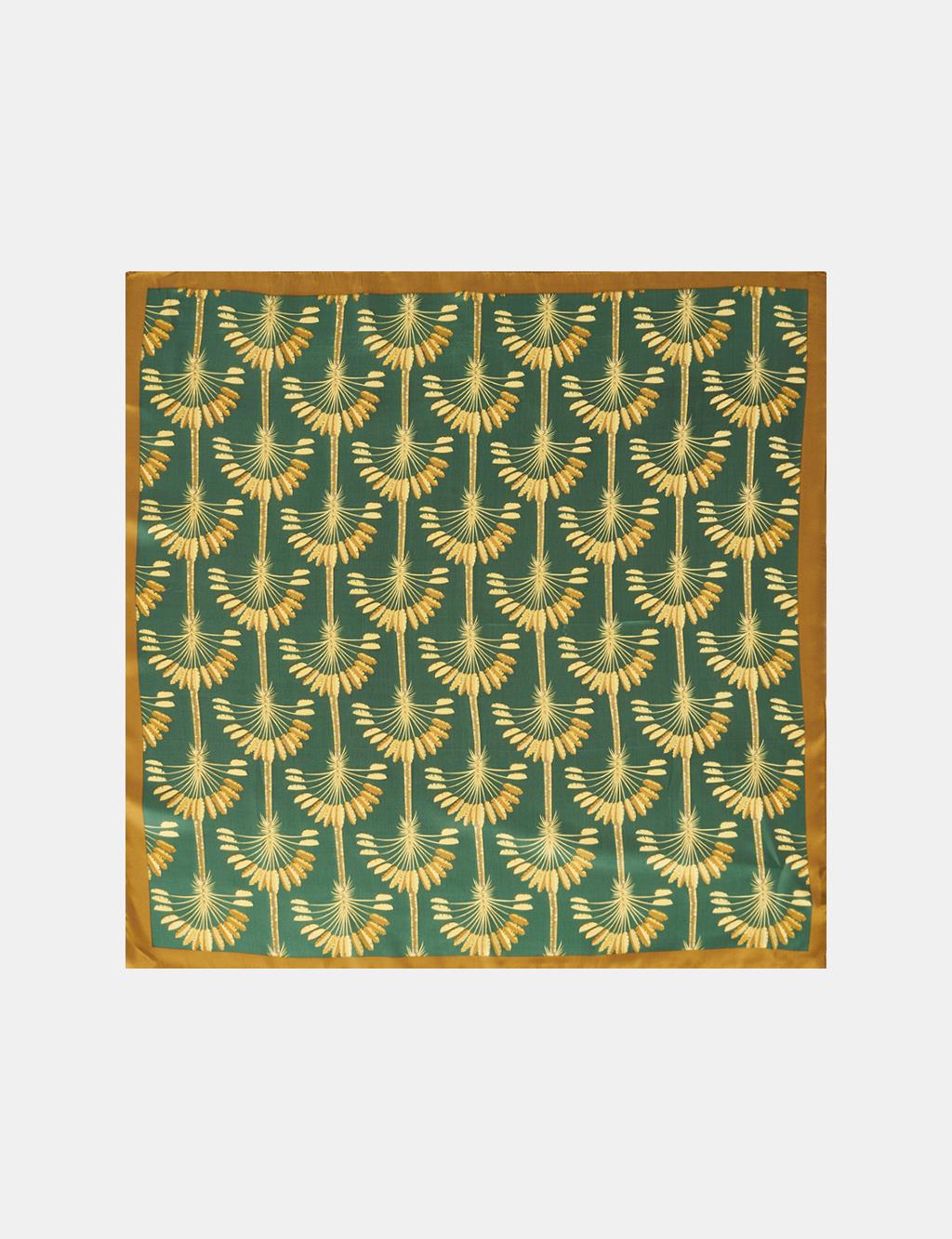 Emerald Palm Print Scarf