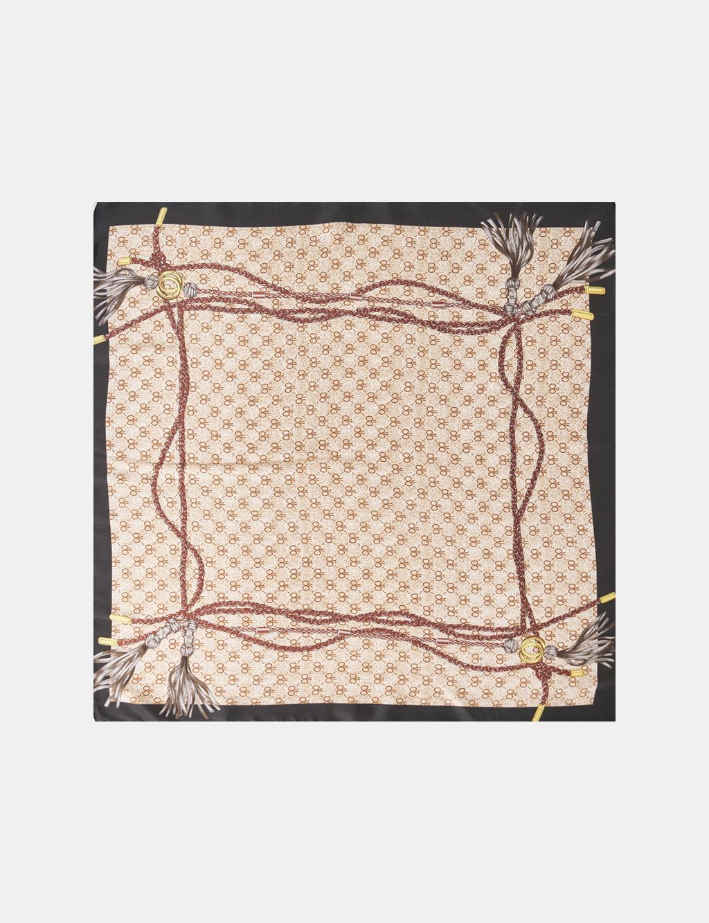 Ecru Rope Pattern Scarf