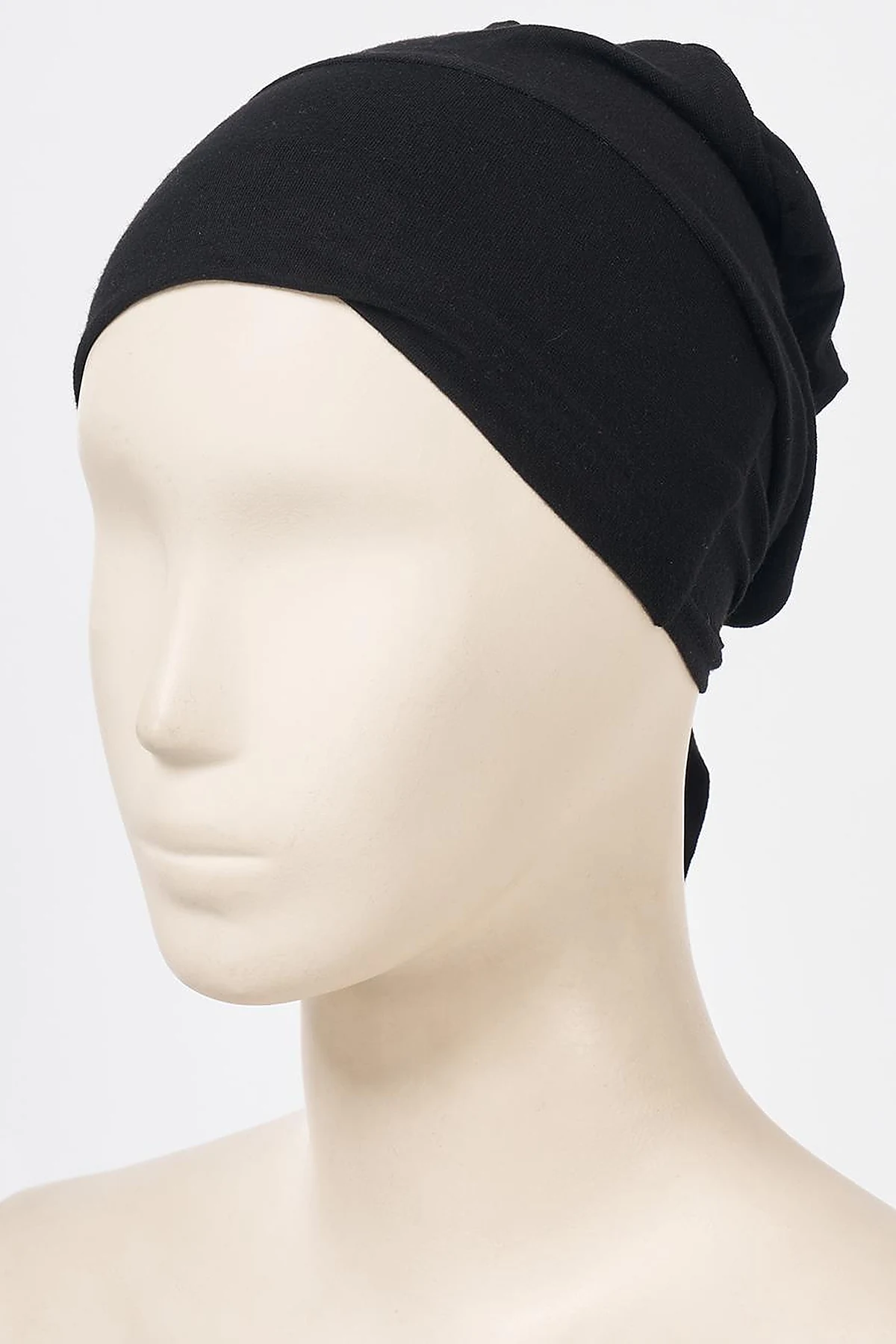 Black Tie-Back Stitched Bonnet