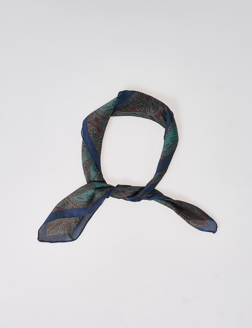 Spicy Brown Ethnic Pattern Scarf