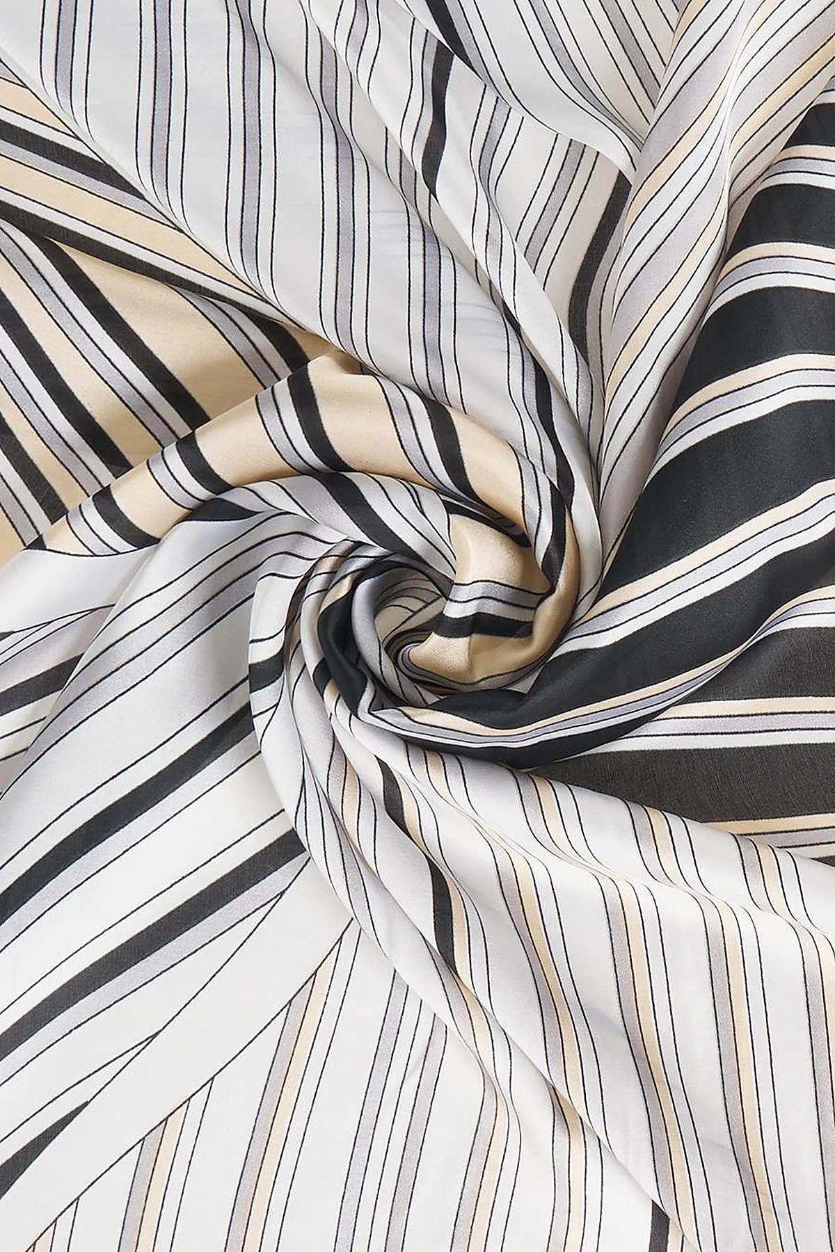 Grey Striped Pattern Scarf