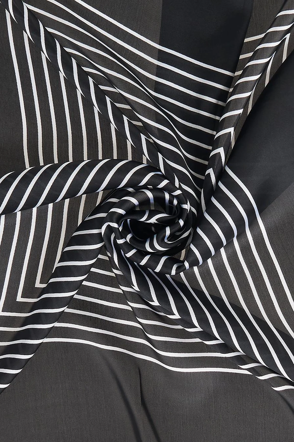 Black Striped Pattern Scarf
