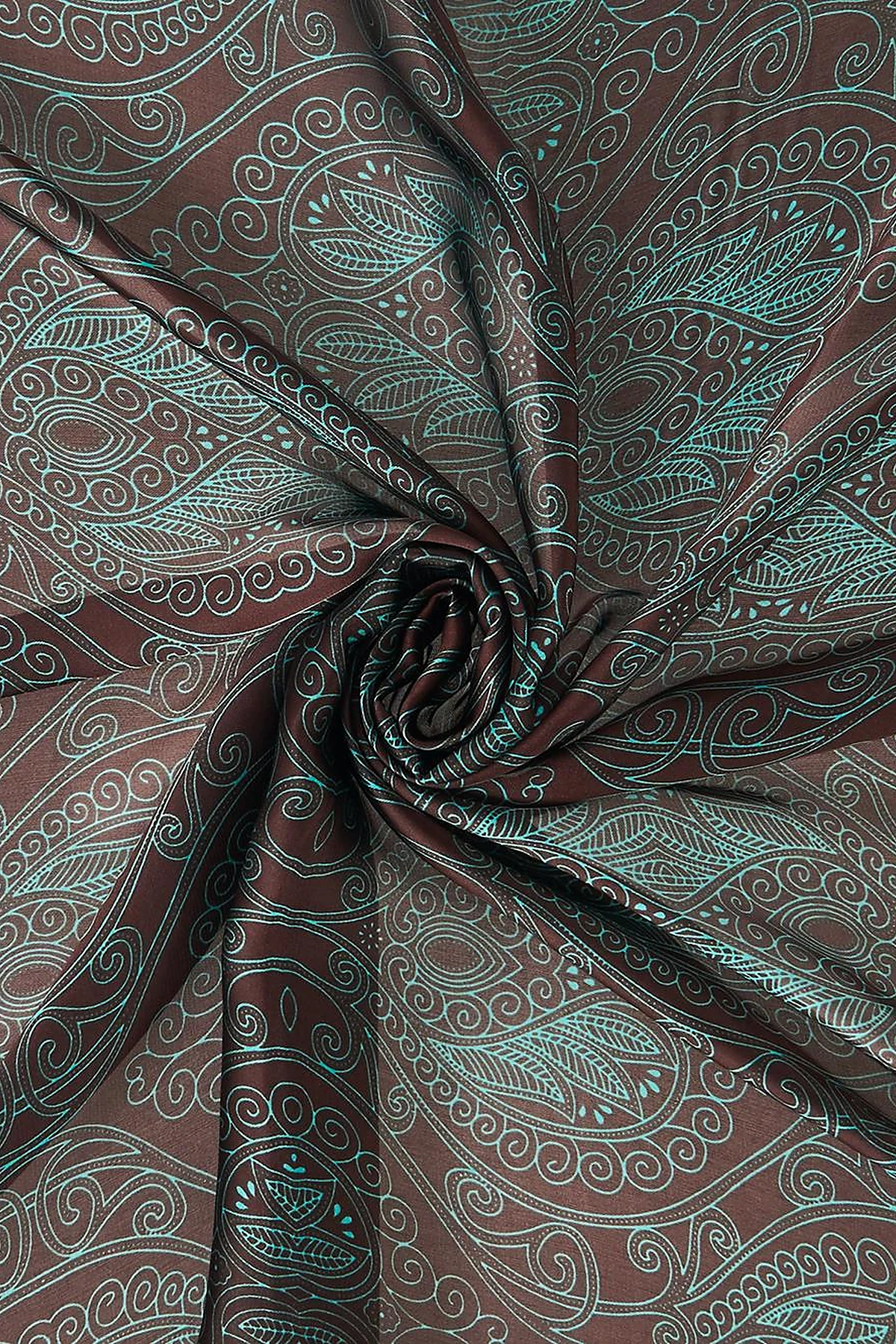 Spicy Brown Ethnic Pattern Scarf