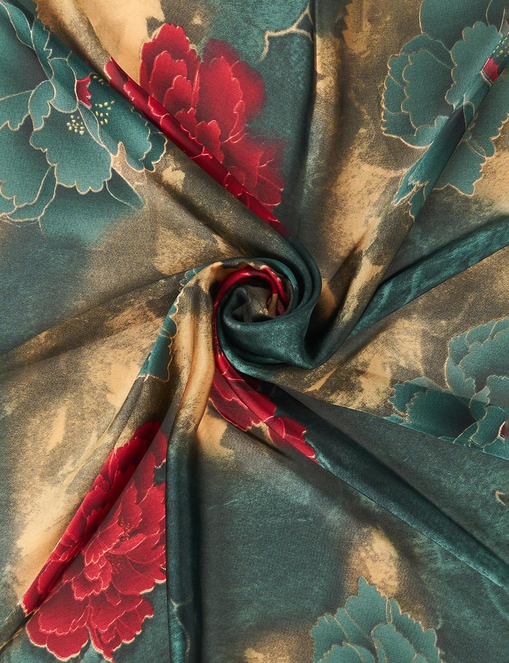 Petrol Green Shadow Effect Scarf