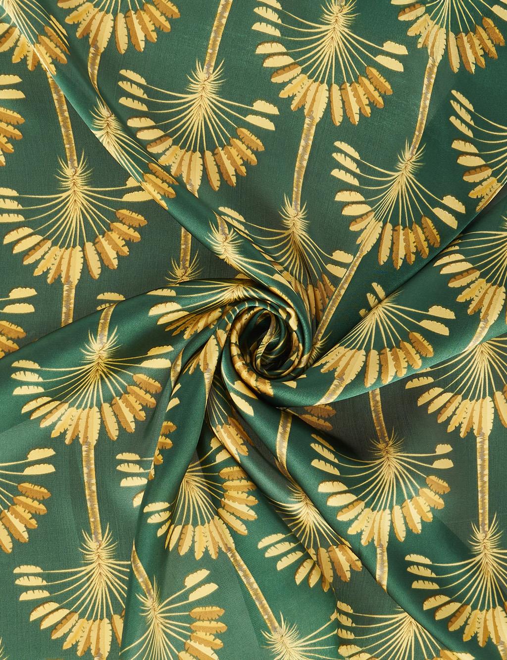 Emerald Palm Print Scarf