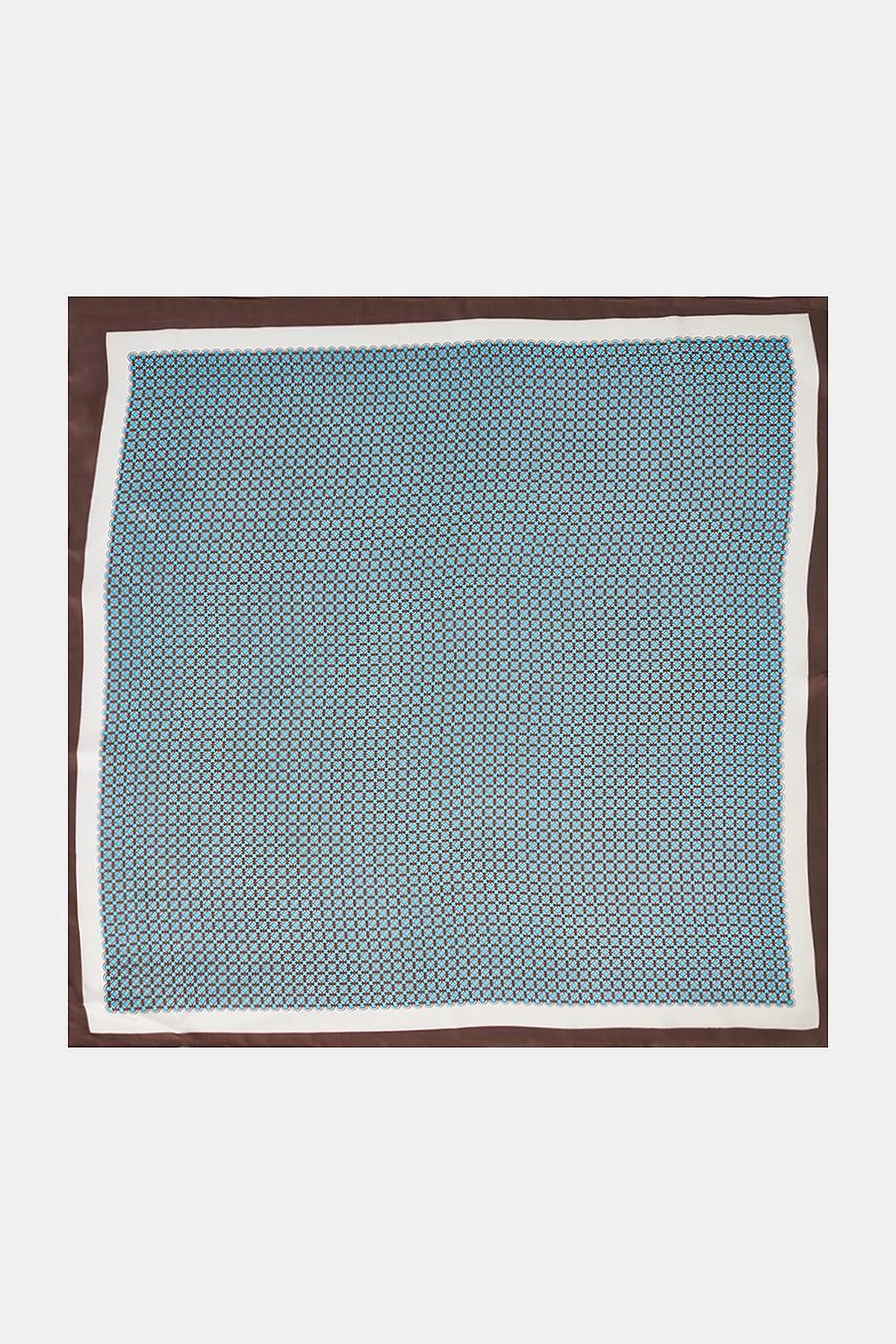 Blue-White Geometric Pattern Scarf