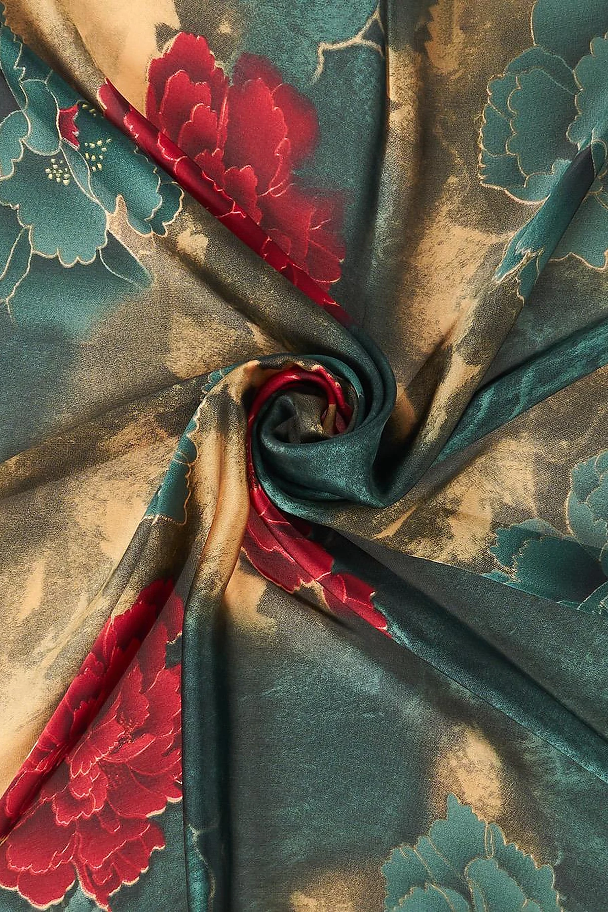 Petrol Green Shadow Effect Scarf