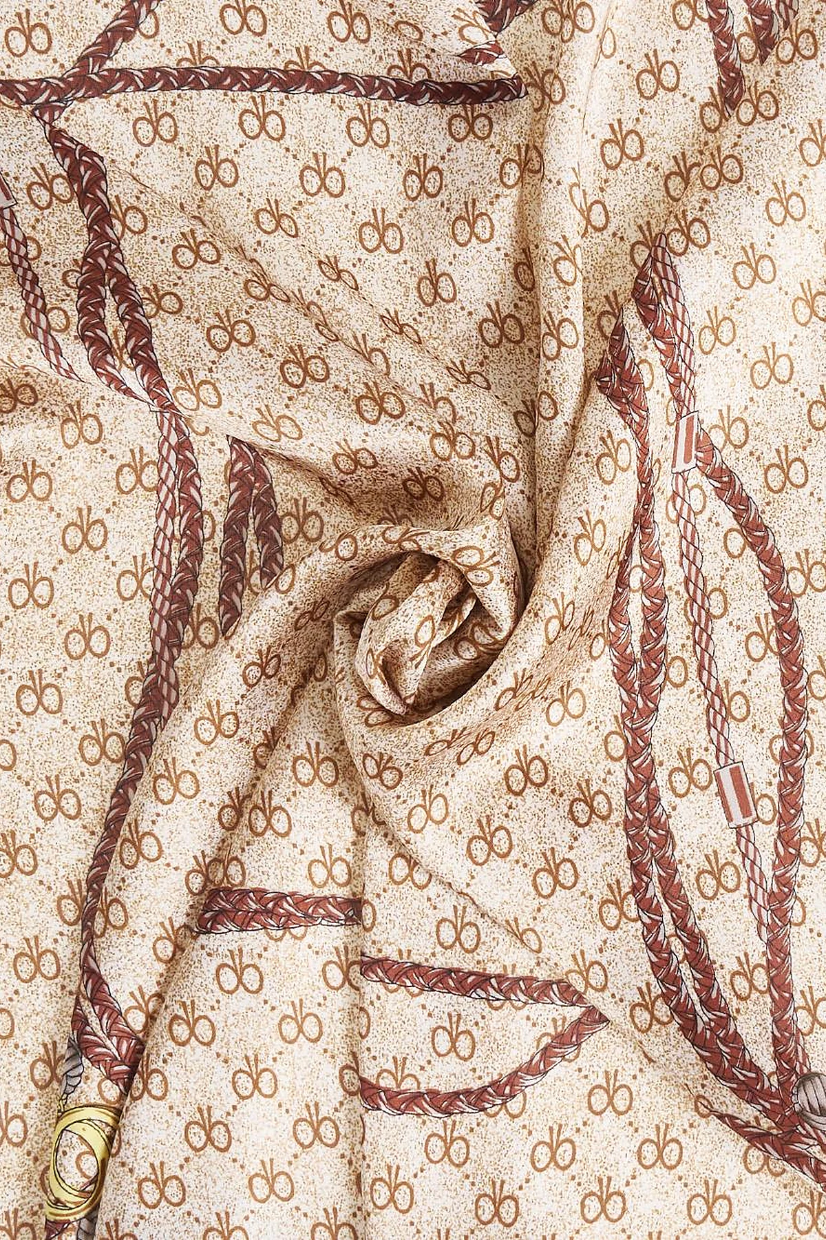 Ecru Rope Pattern Scarf