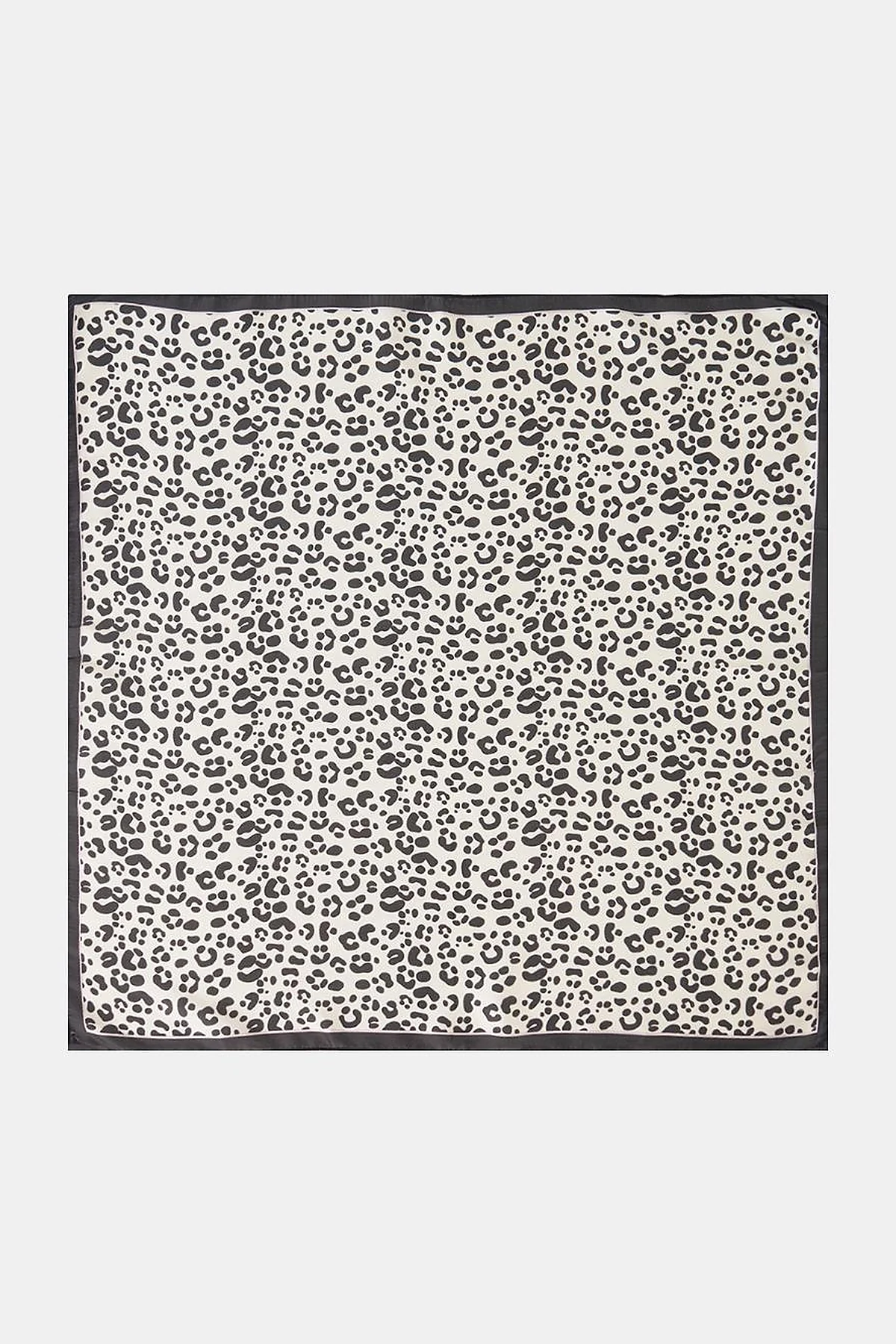 White Leopard Print Scarf