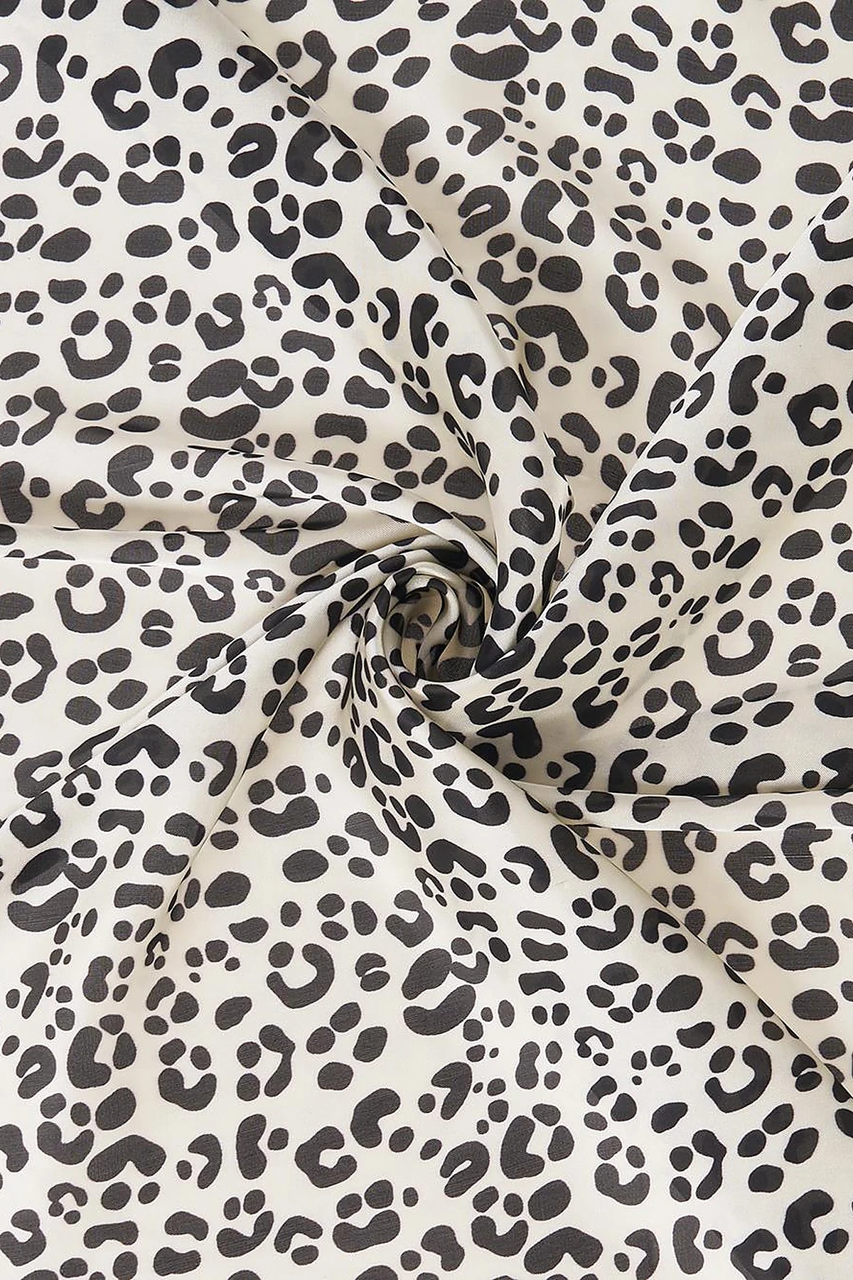 White Leopard Print Scarf