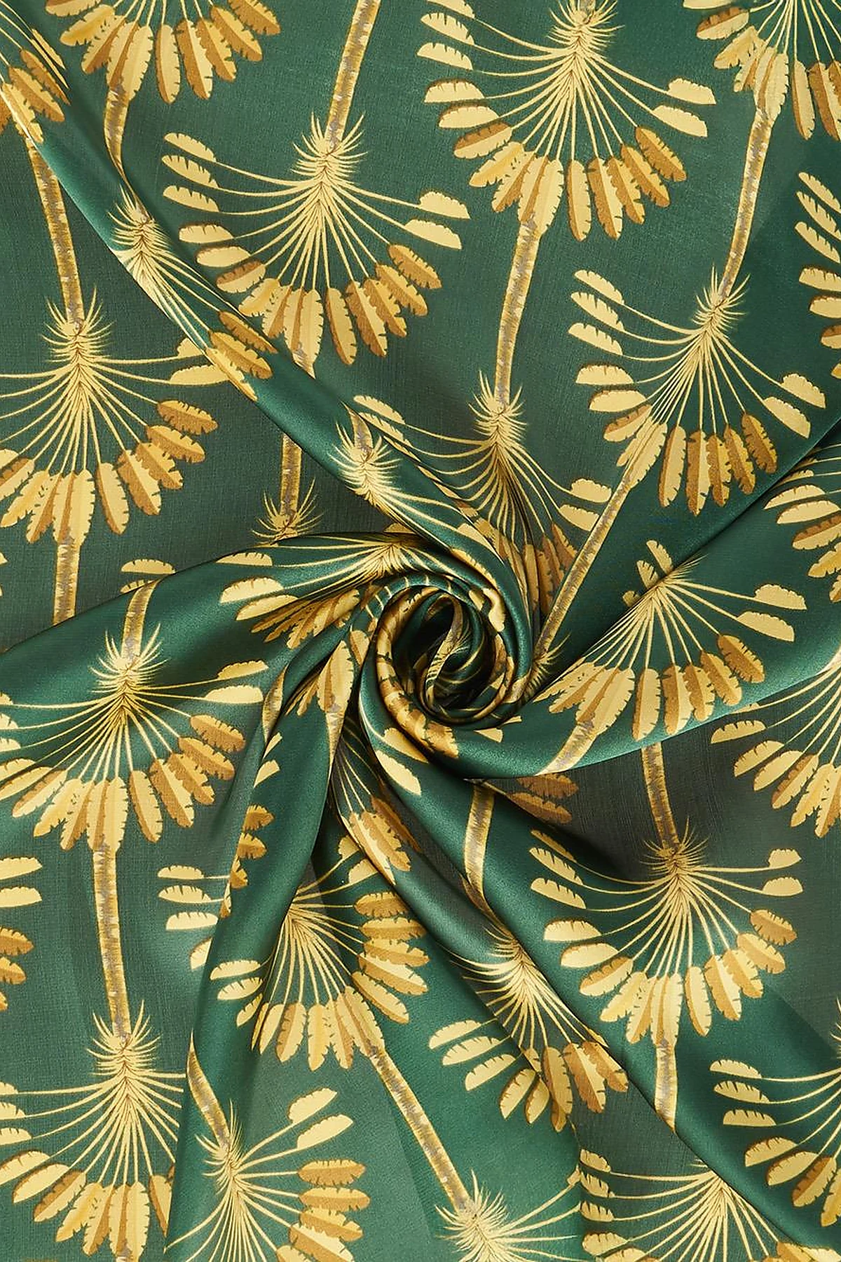 Emerald Palm Print Scarf