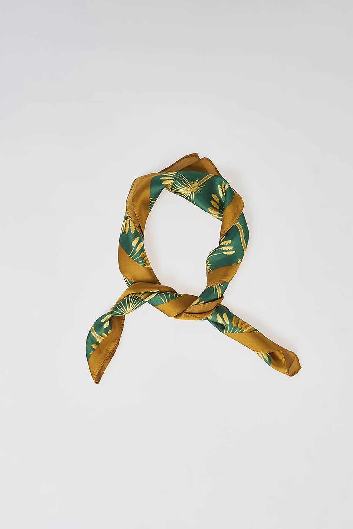 Emerald Palm Print Scarf