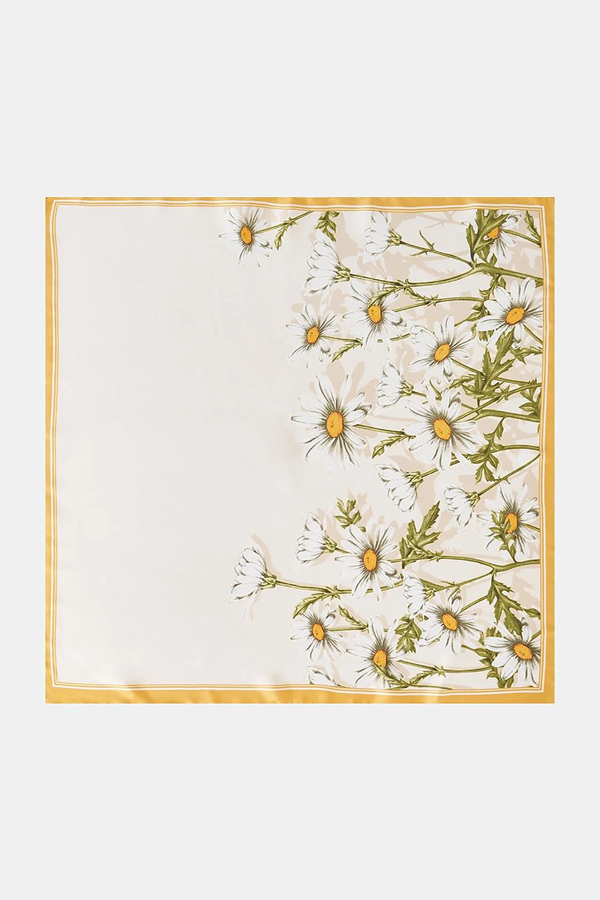 Ecru Daisy Pattern Scarf