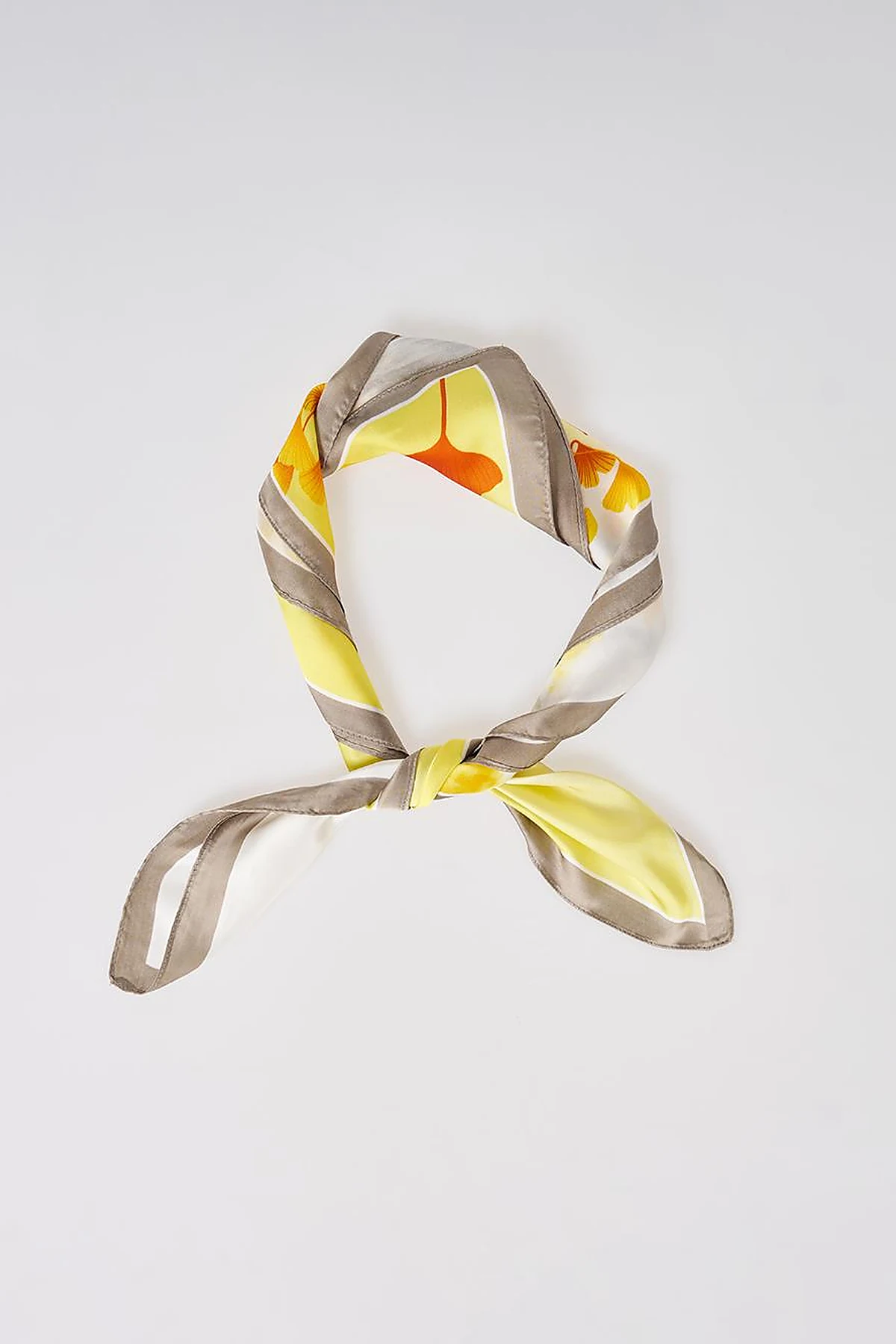 Grey-Yellow Watercolor Effect Scarf