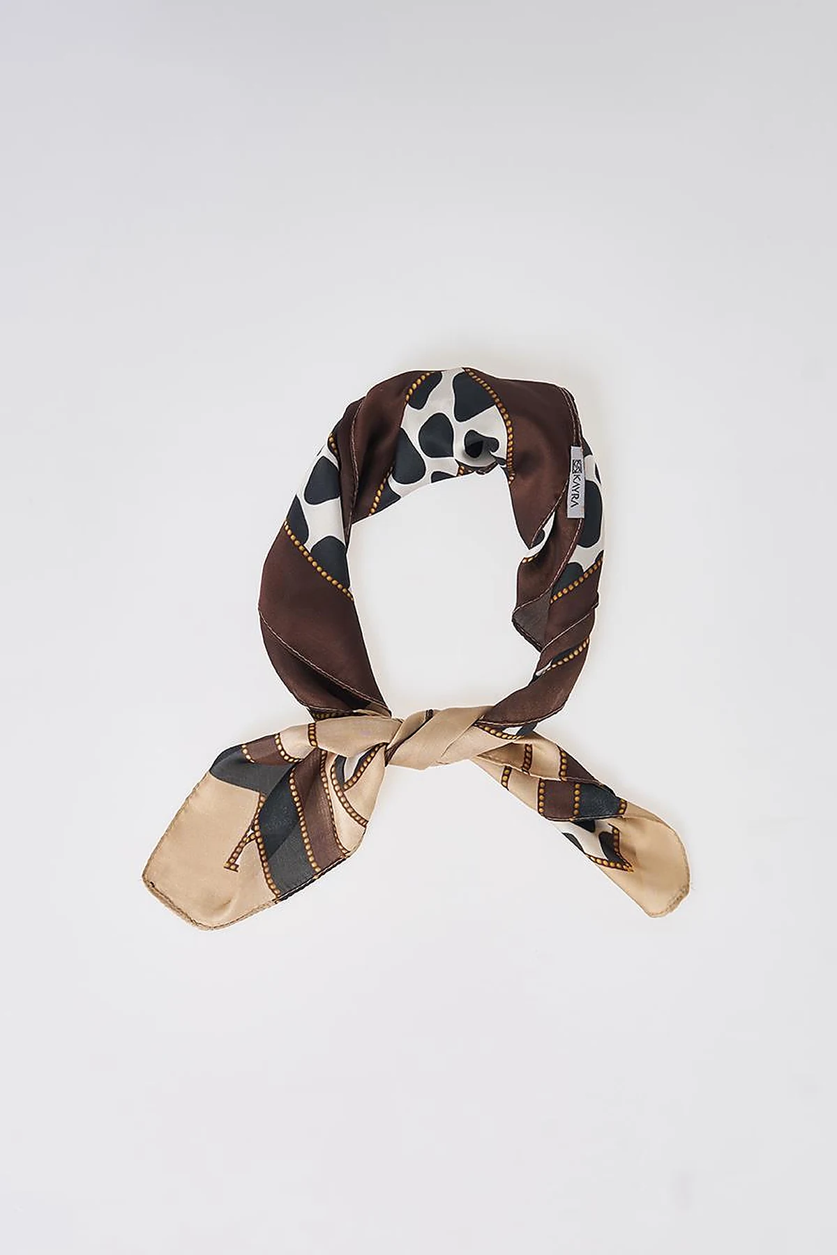 Brown-Camel Zebra Pattern Scarf