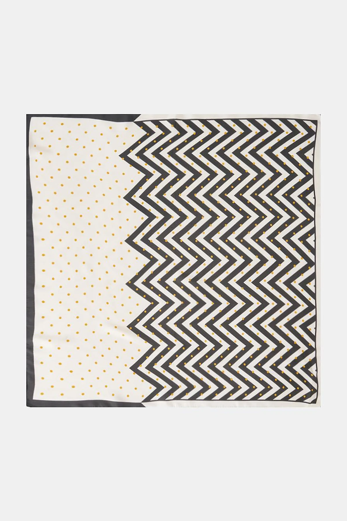 Optic White Zigzag Pattern Scarf