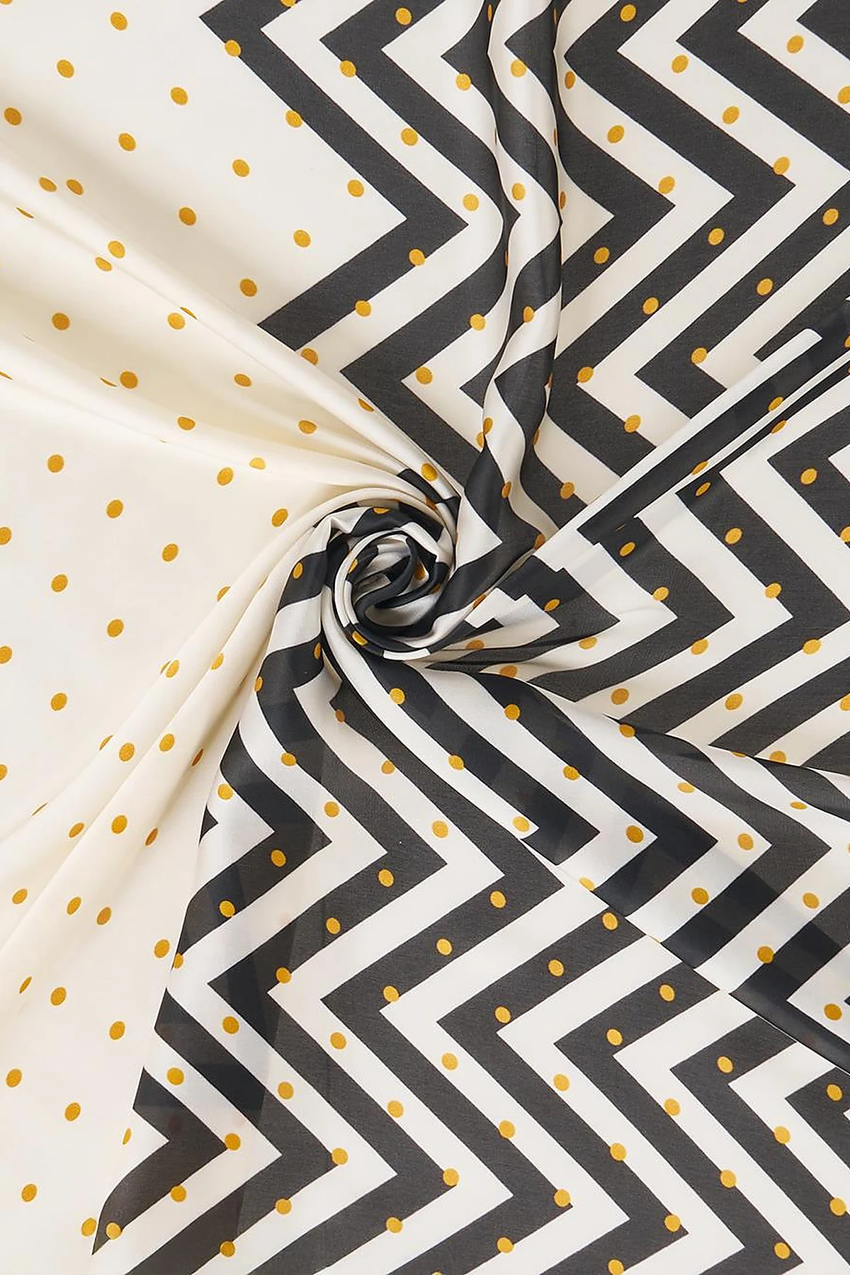 Optic White Zigzag Pattern Scarf