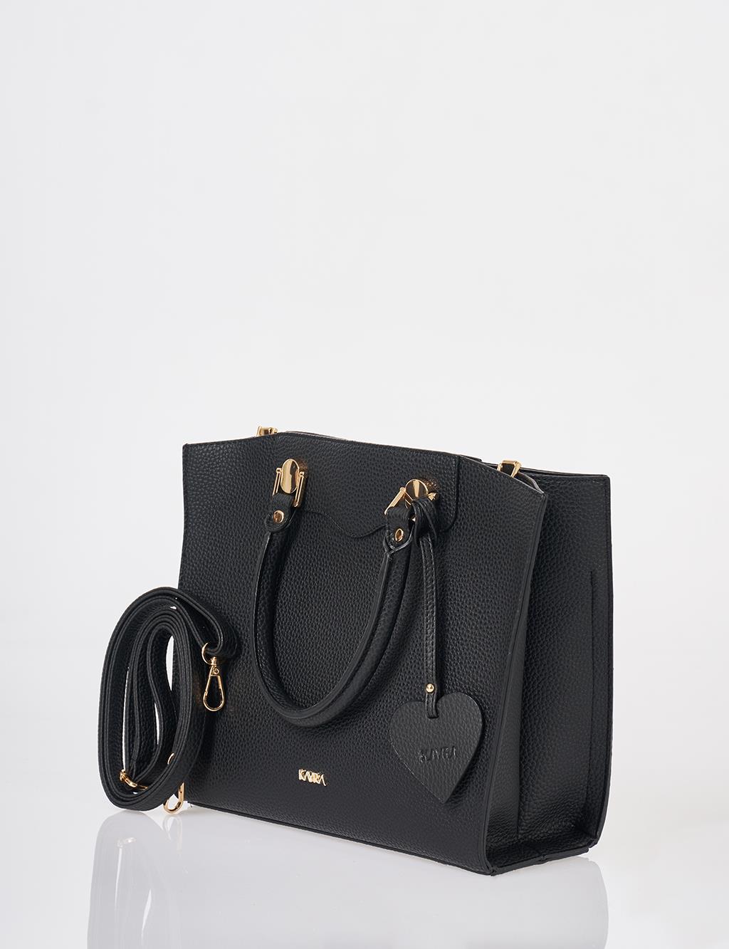 Accessory Detailed Tote Bag Black