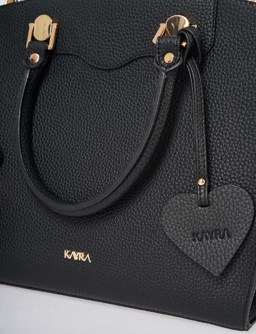 Accessory Detailed Tote Bag Black