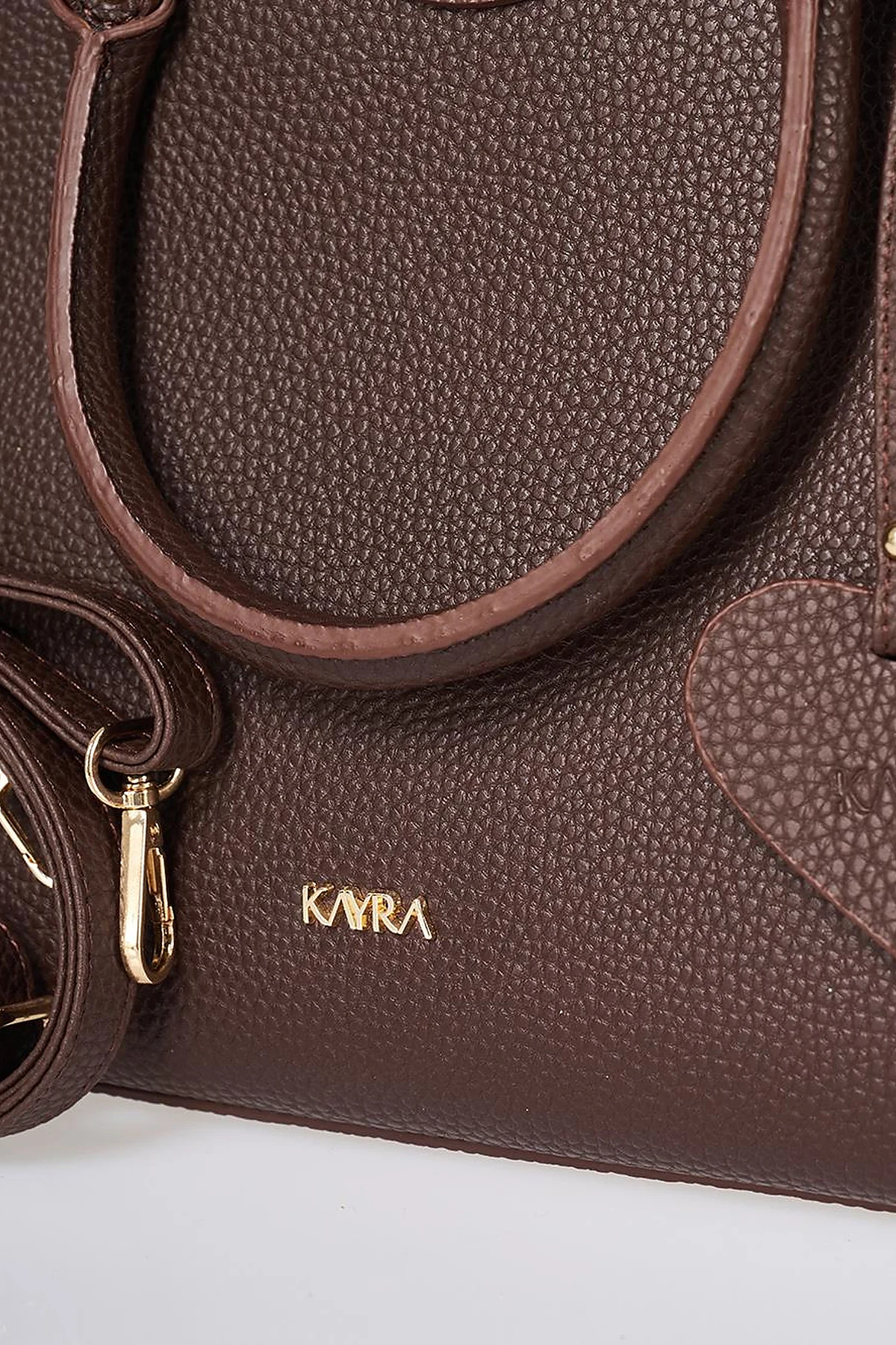 Accessory Detailed Tote Bag Dark Brown