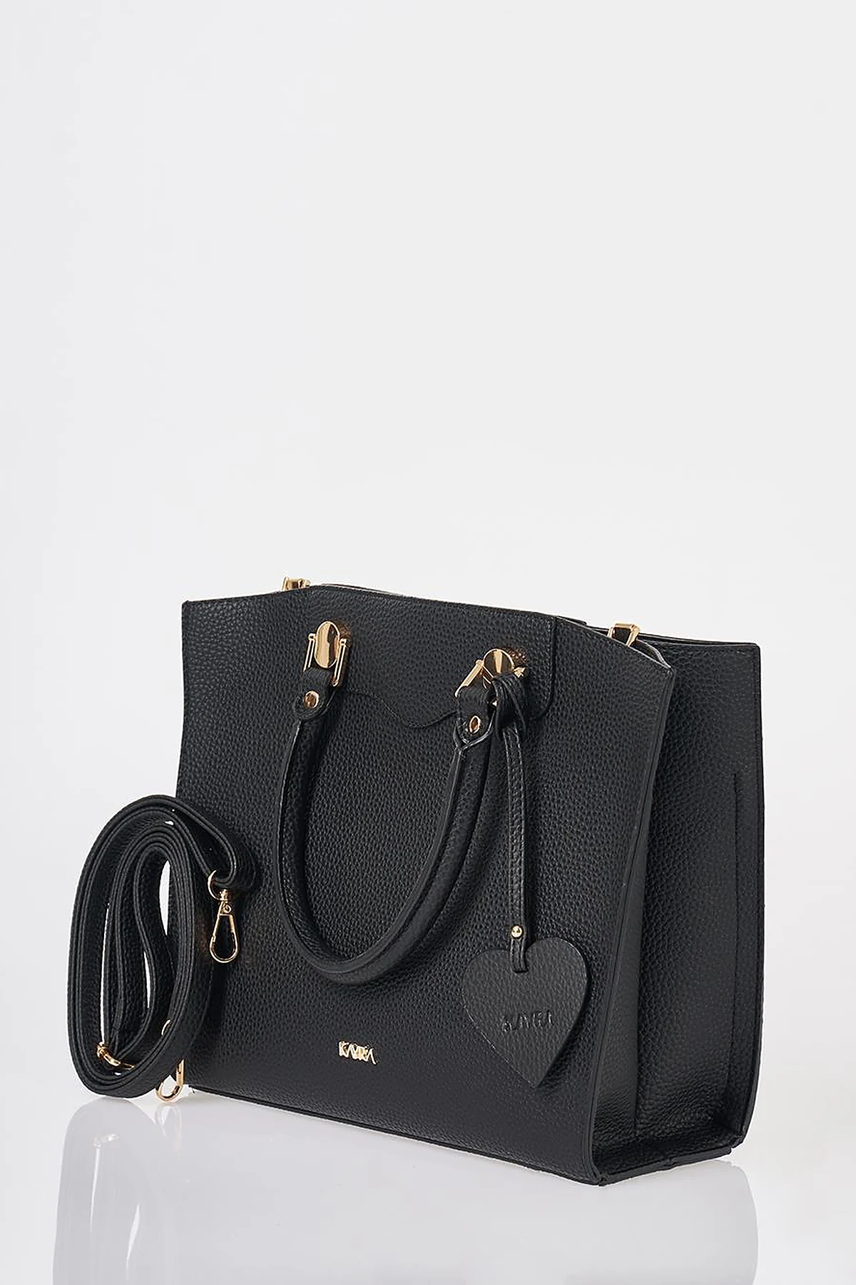 Accessory Detailed Tote Bag Black
