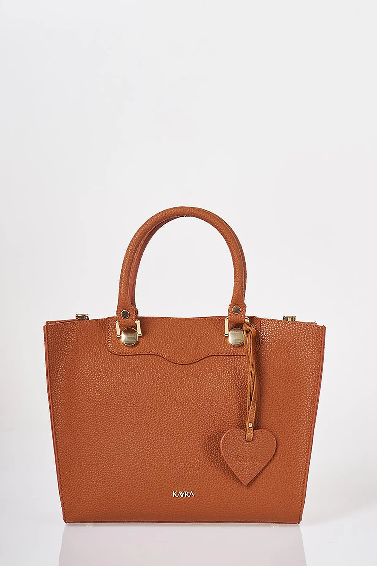 Accessory Detailed Tote Bag Tan