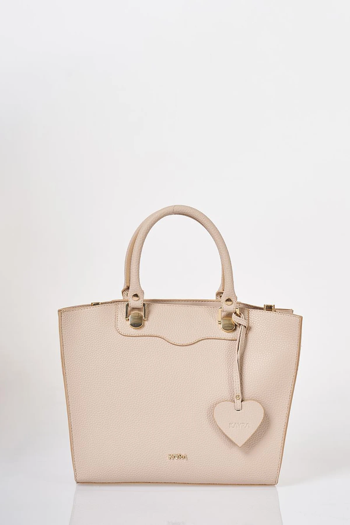 Accessory Detailed Tote Bag Stone
