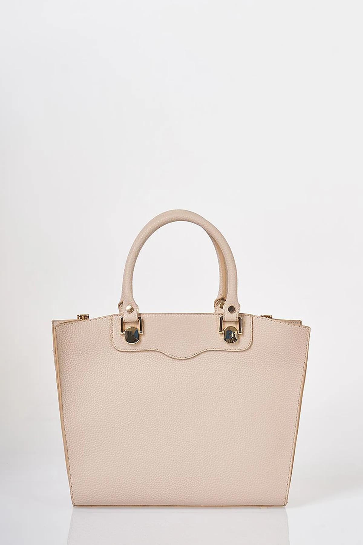 Accessory Detailed Tote Bag Stone