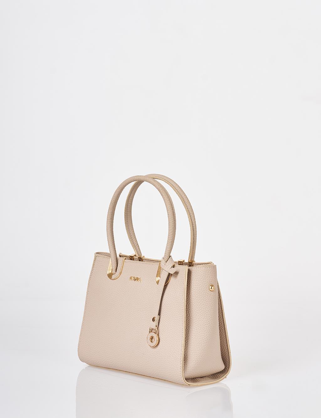 Faux Leather Tote Bag Stone