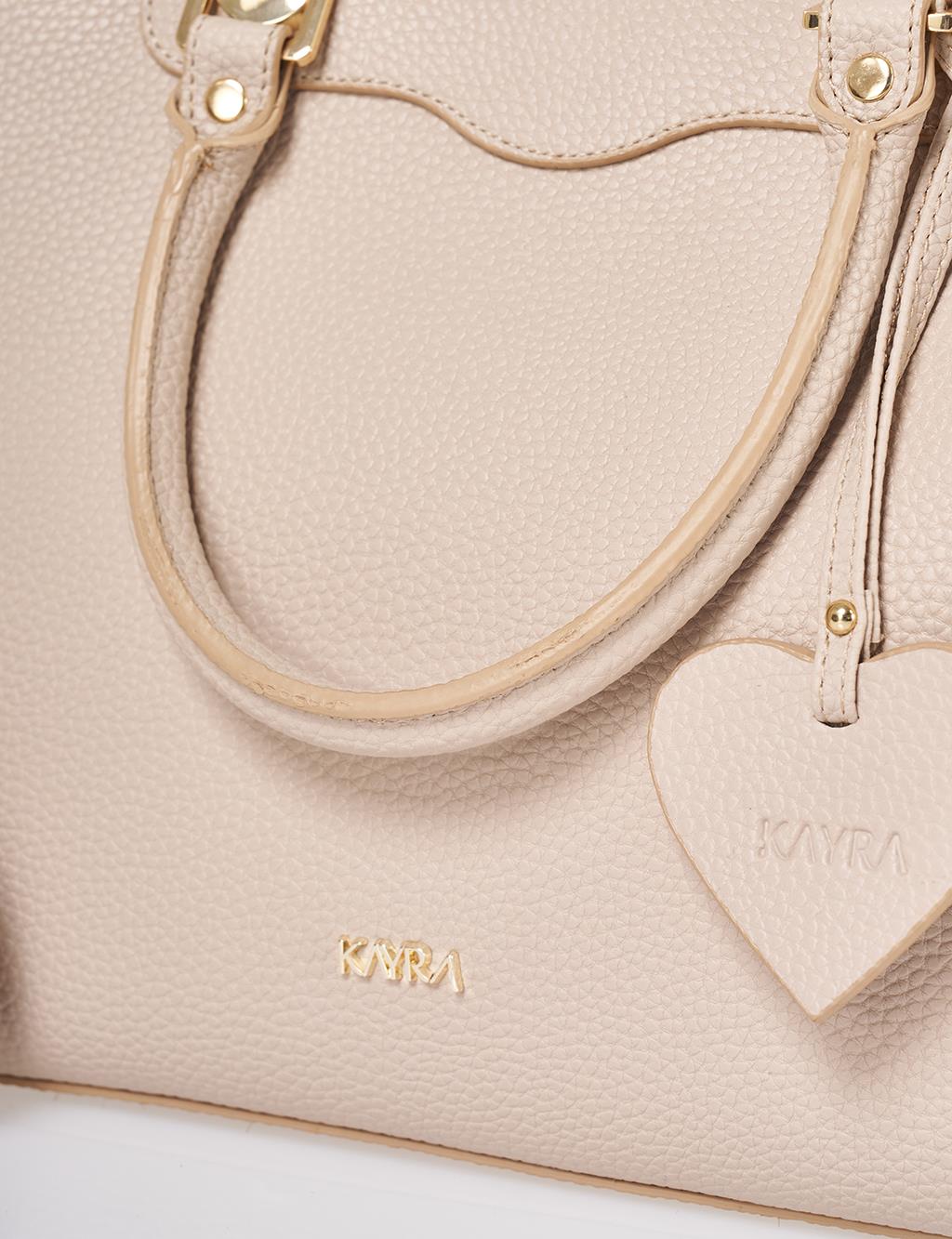 Accessory Detailed Tote Bag Stone