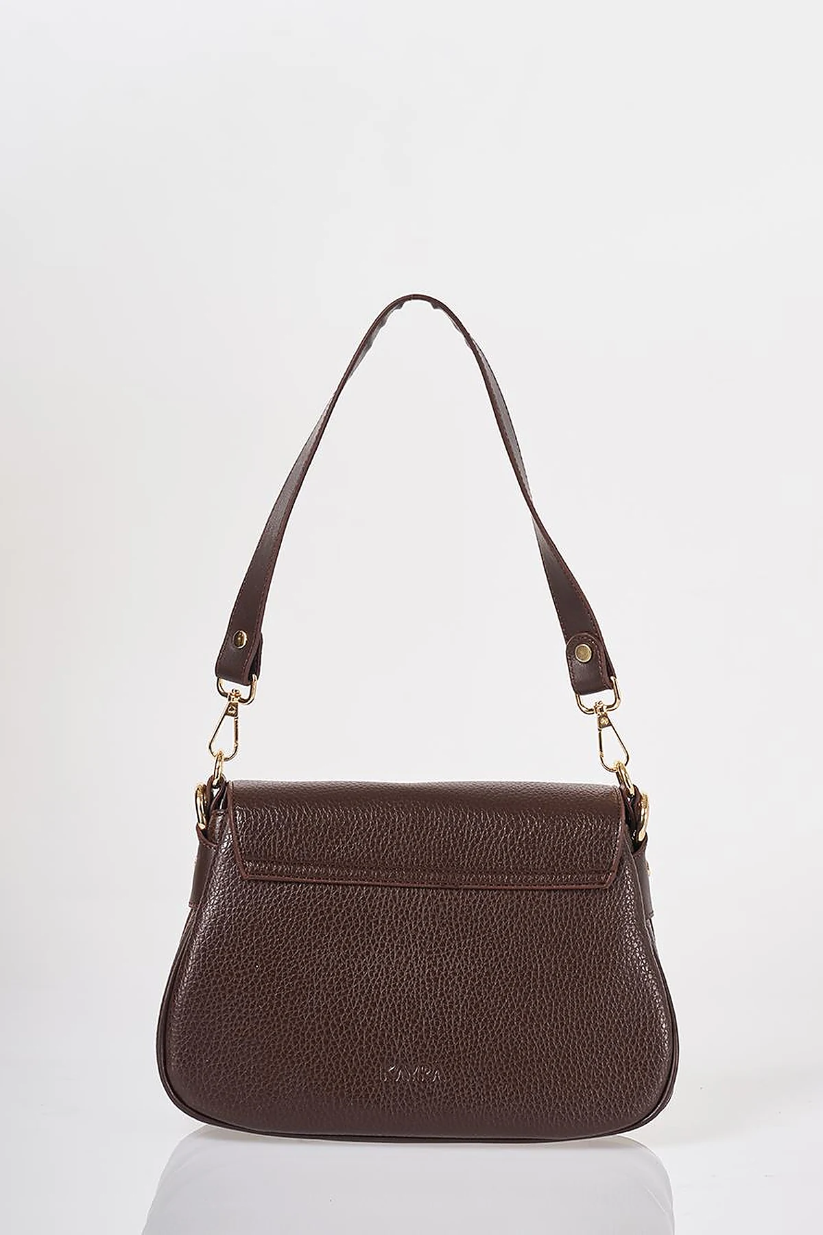 Buckle Detailed Crossbody Bag Dark Brown