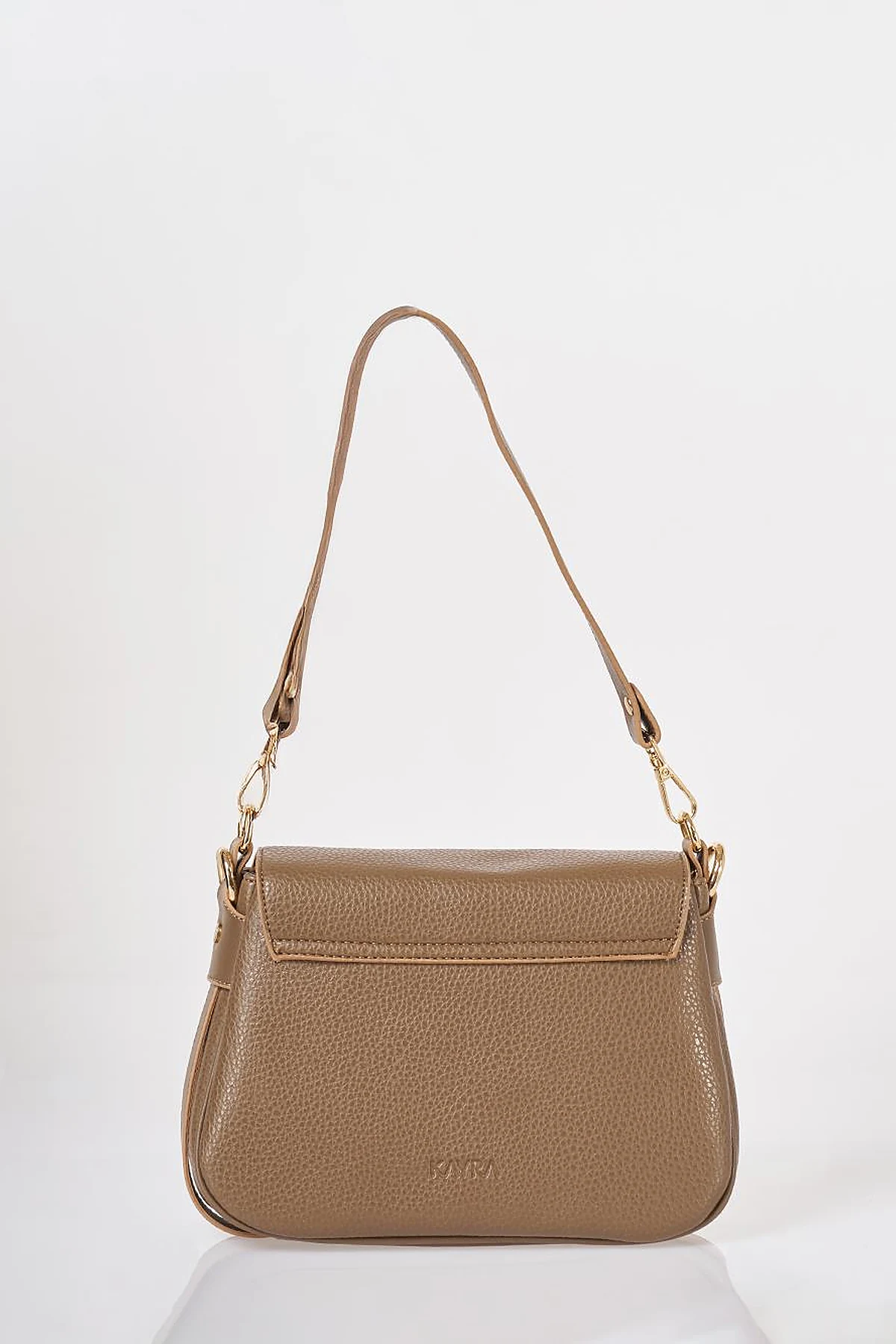 Buckle Detailed Crossbody Bag Dark Mink