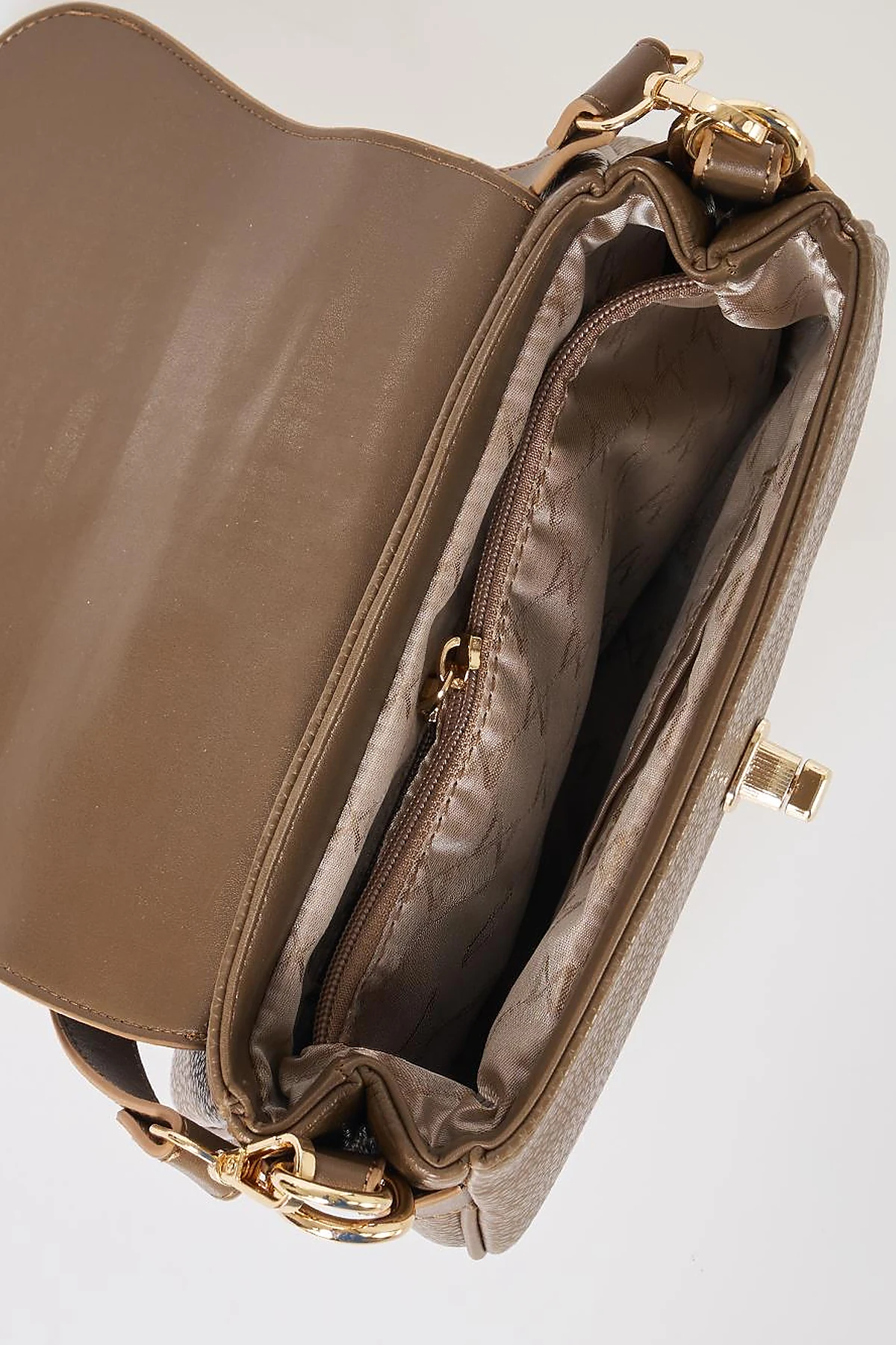 Buckle Detailed Crossbody Bag Dark Mink