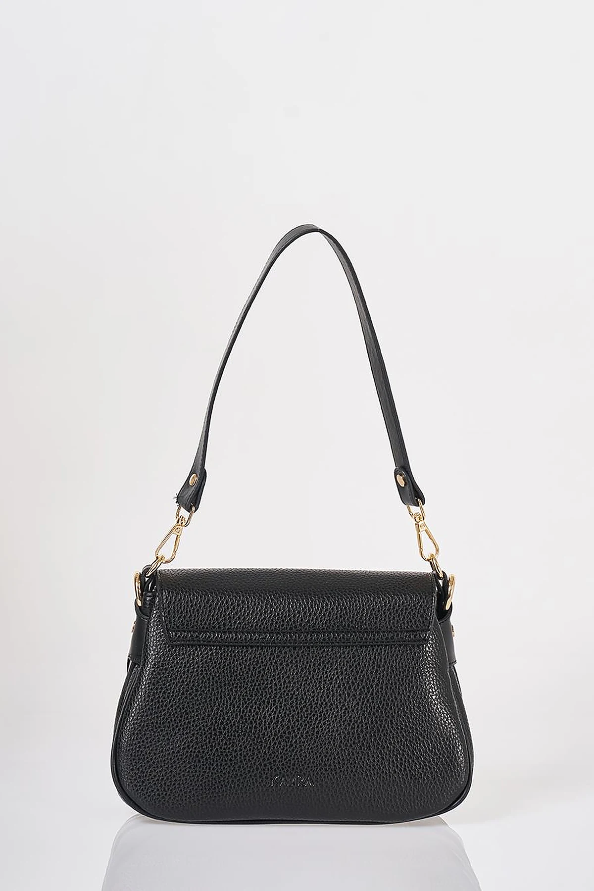 Buckle Detailed Crossbody Bag Black