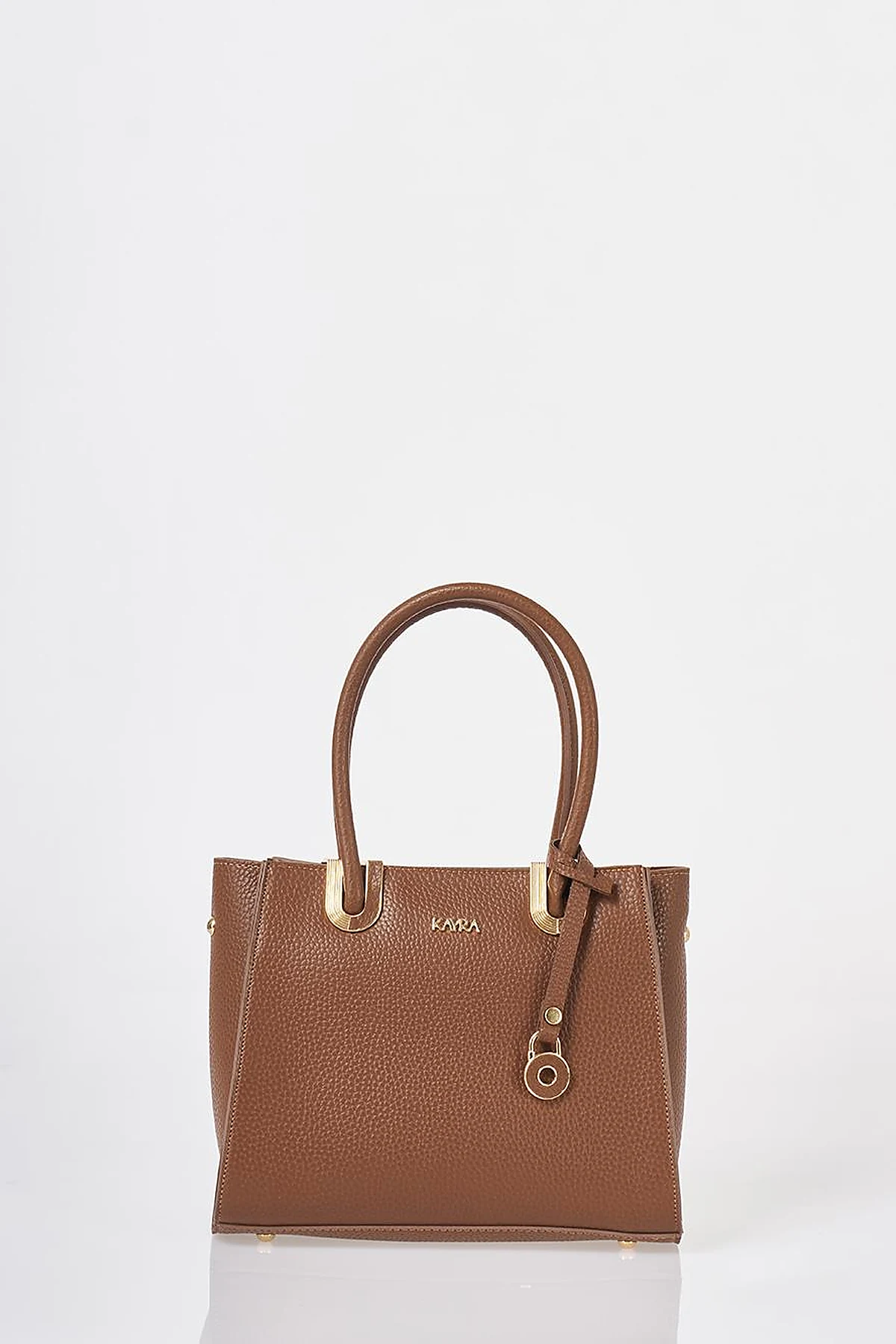 Buckle Detailed Tote Bag Brown