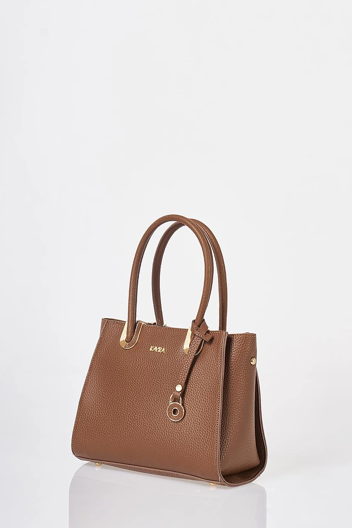 Buckle Detailed Tote Bag Brown