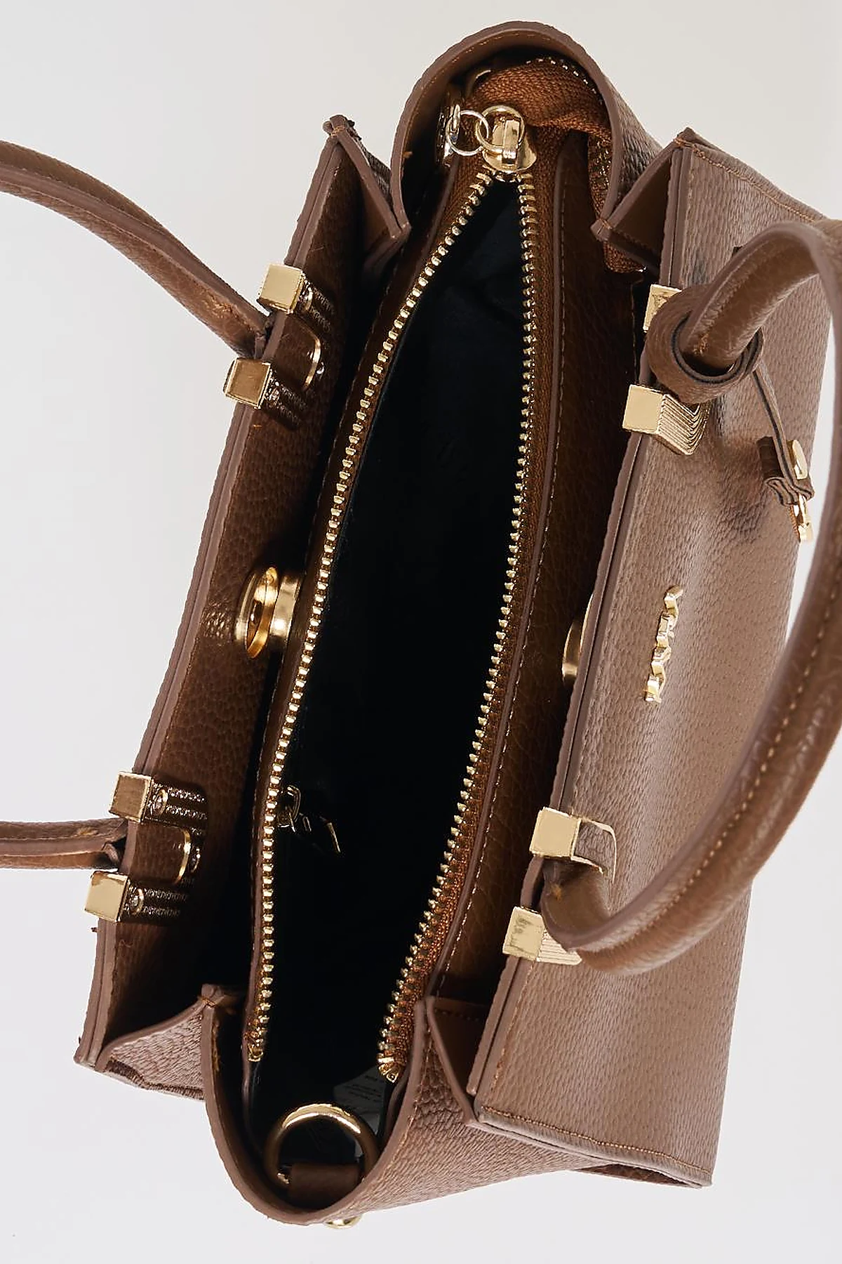 Buckle Detailed Tote Bag Brown