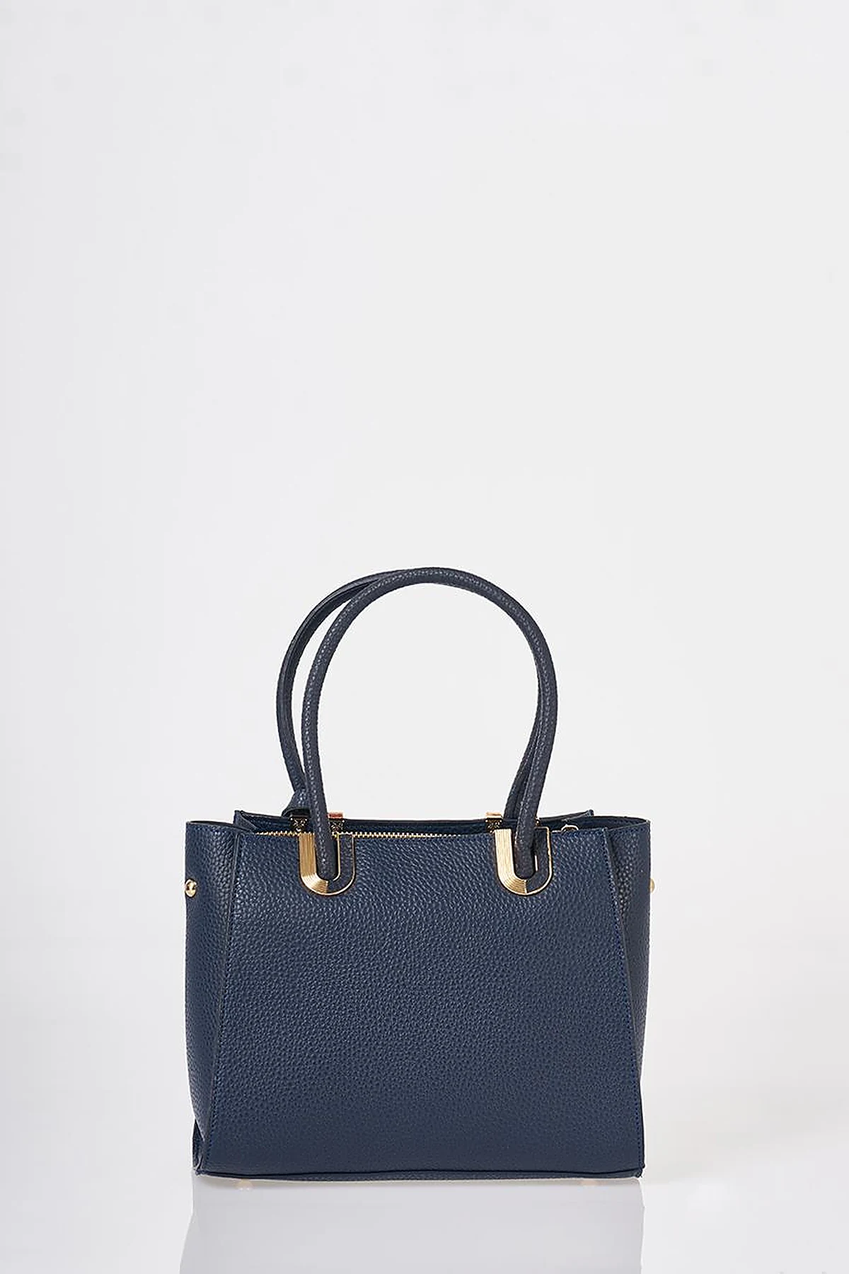 Buckle Detailed Tote Bag Navy