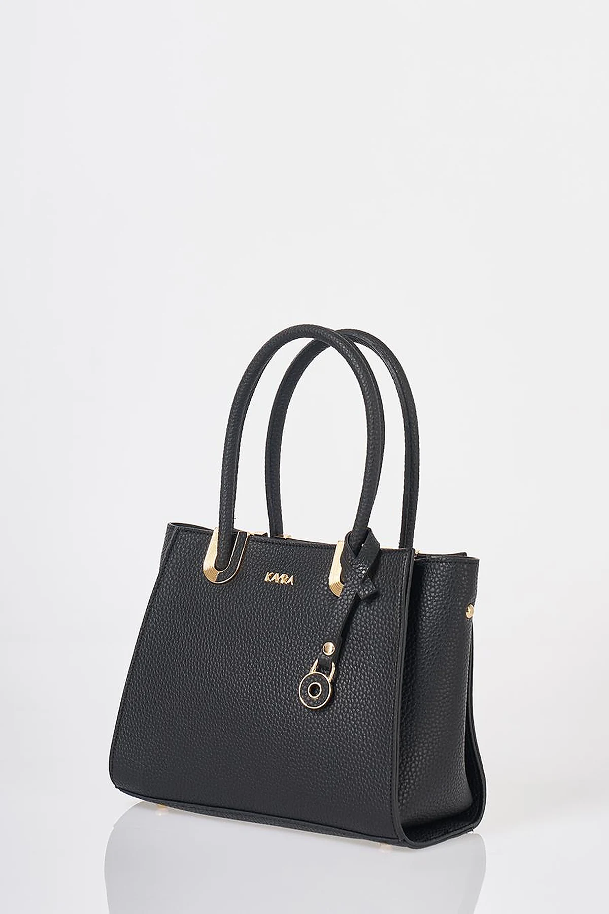 Buckle Detailed Tote Bag Black