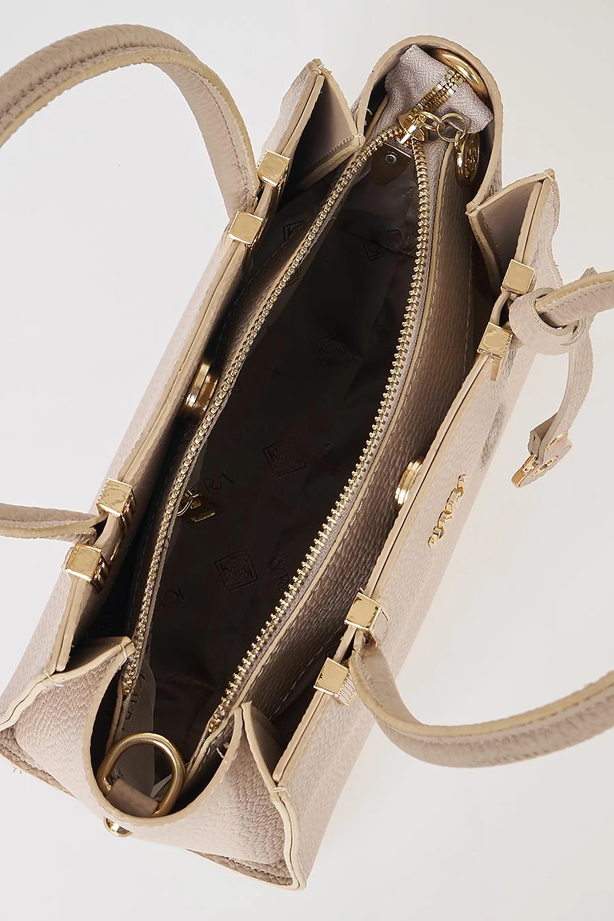 Buckle Detailed Tote Bag Stone