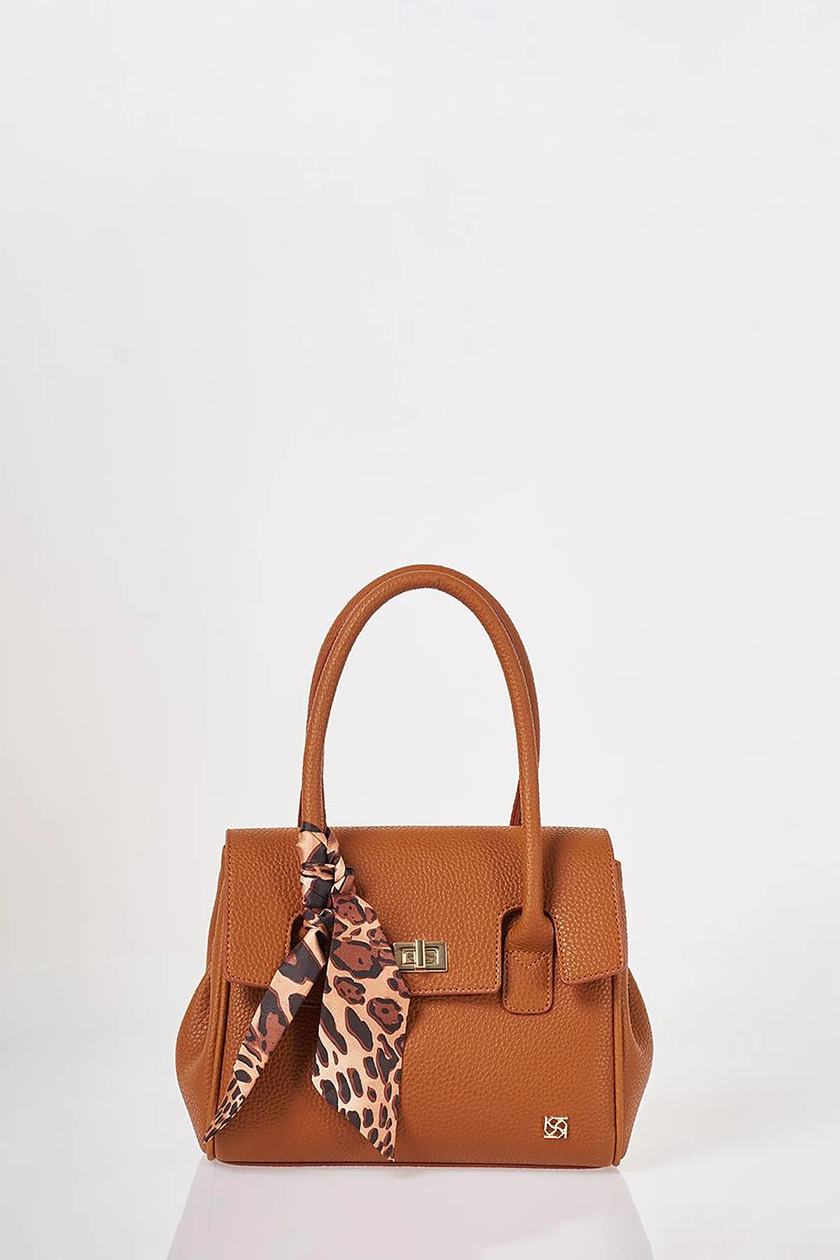 Scarf Detail Handbag Tan