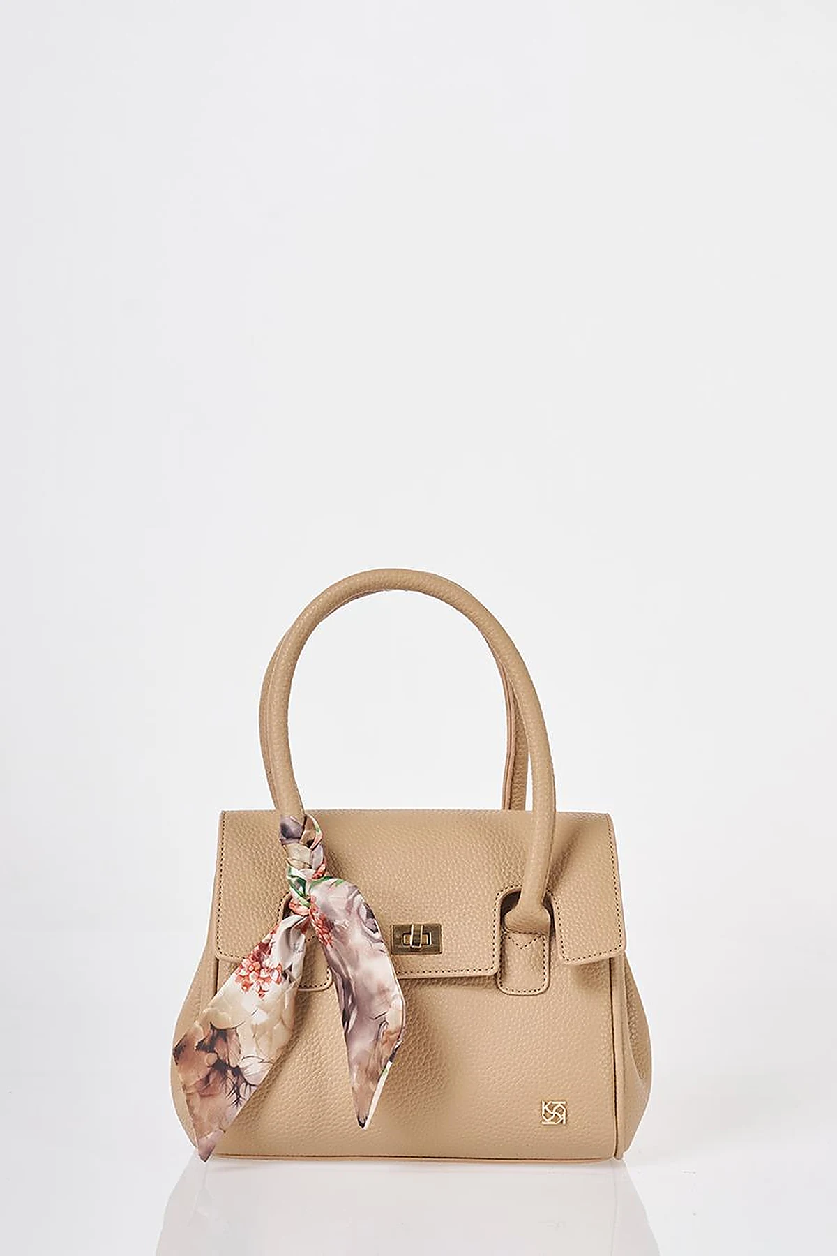 Scarf Detail Handbag Mink