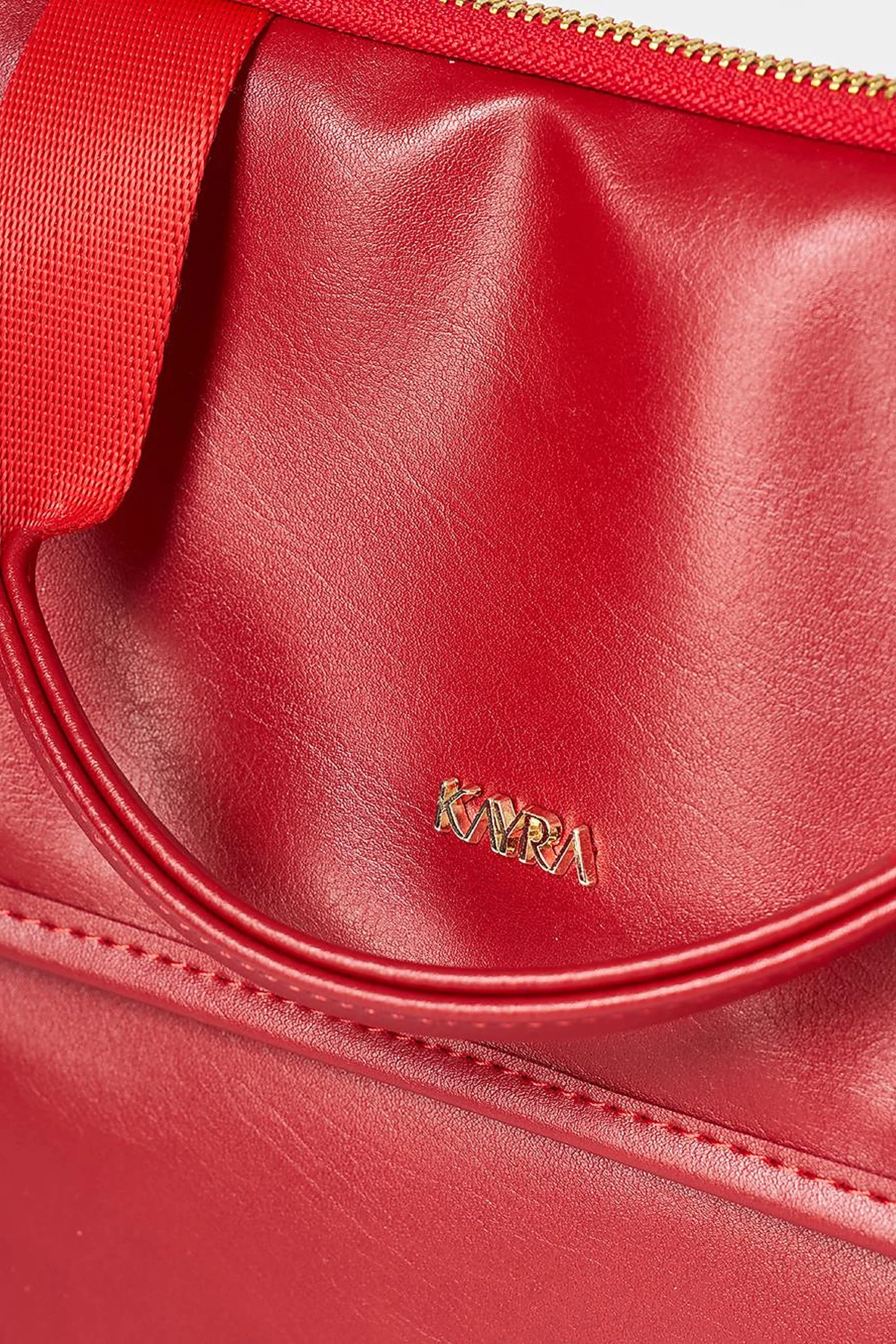 Red Faux Leather Laptop Bag